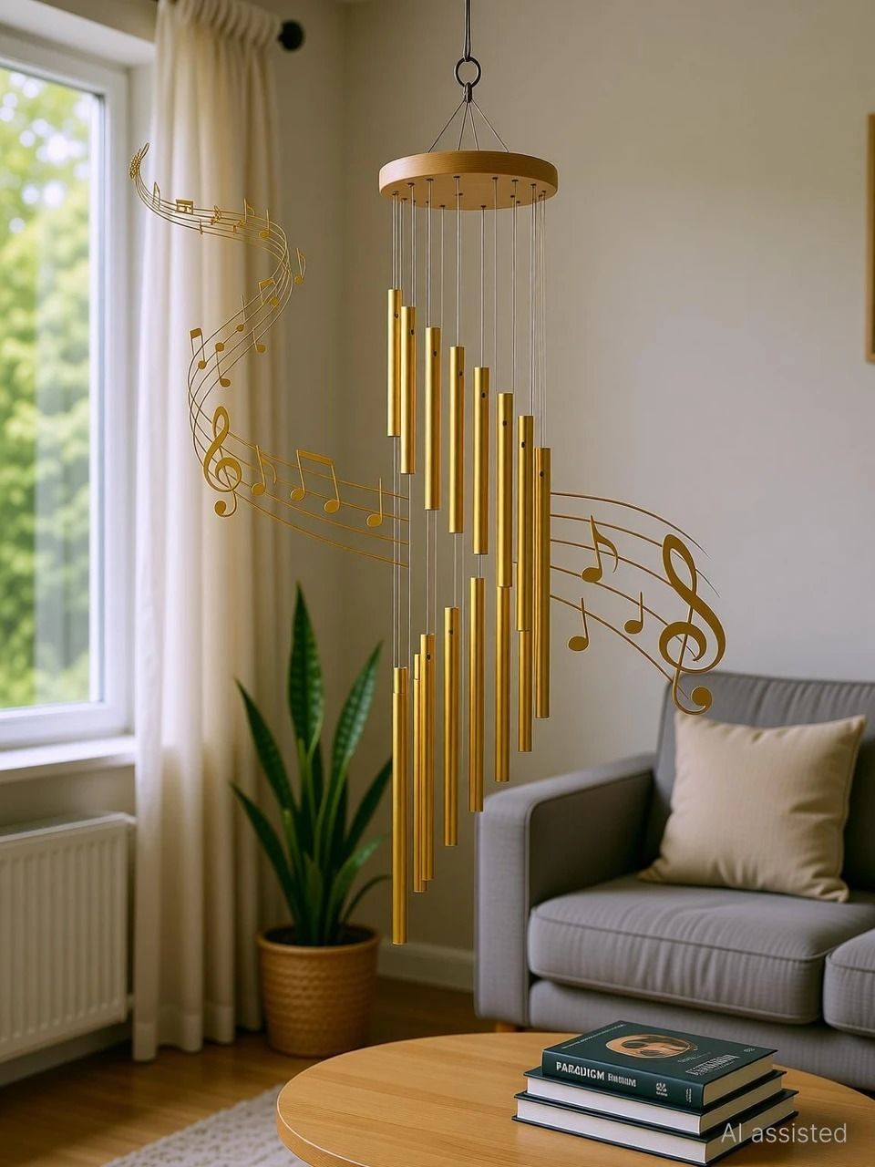 gift vibe WINDCHIME GIFT ITEMS SHOWPIECE WALL HANGING DECORATIVE ITEMS HOME DECOR Stainless Steel Windchime-picture-19