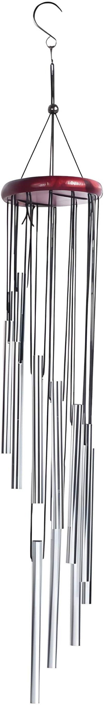 ppselects Melodious 12-Pipe Metal Wind Chime for Balcony & Home Decor Aluminium, Silver Plated Windchime-picture-36