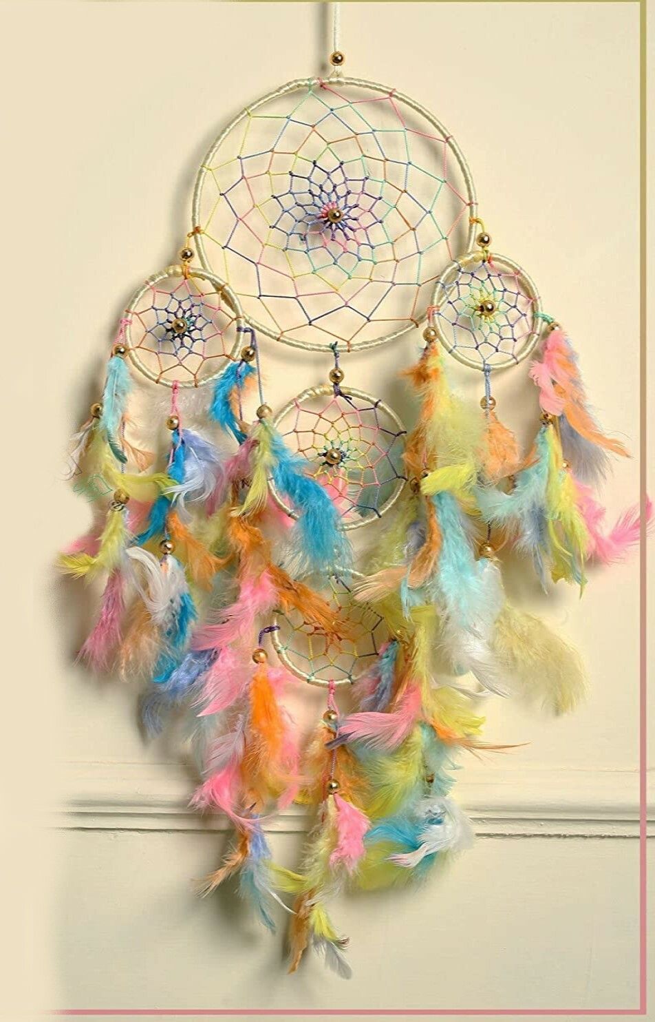 Dream Catcher Wall Hangings, PHDC Home Decor, Handmade Dreamcatcher for Bedroom Nylon Dream Catcher