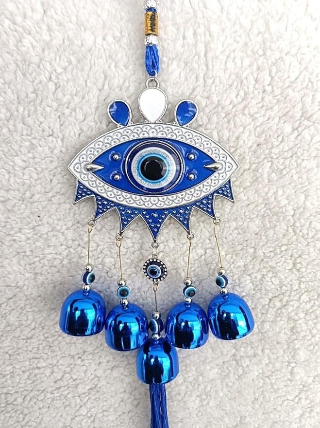 ukv collection blue evil eye Brass Windchime-picture-40