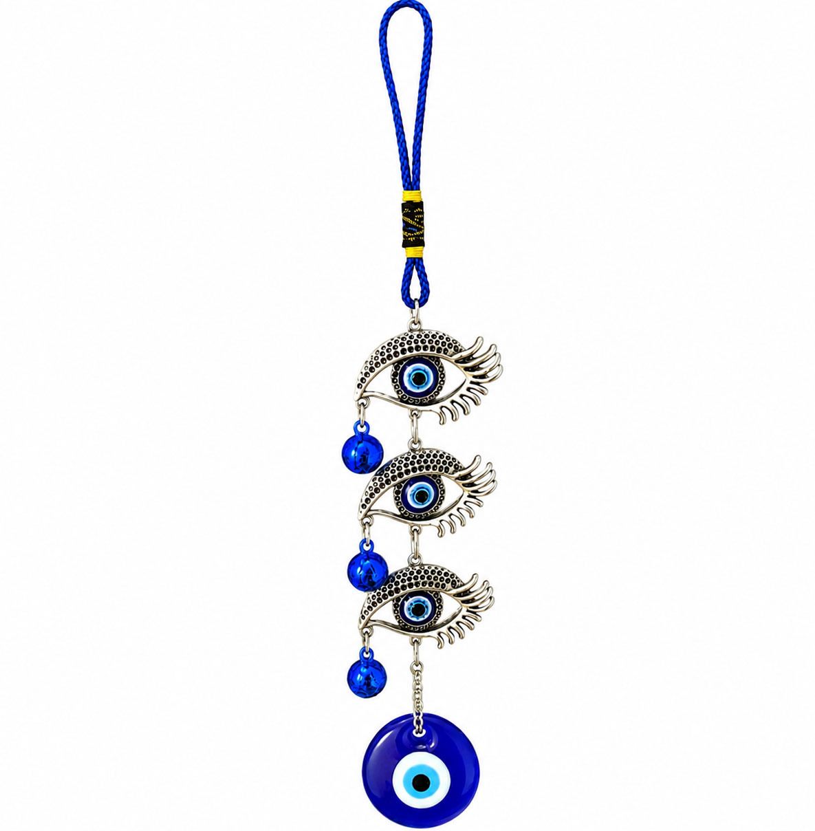 butee Premium Evil Eye Hanging Ornament for Car Home Office Wall Decoration Copper Windchime-picture-37