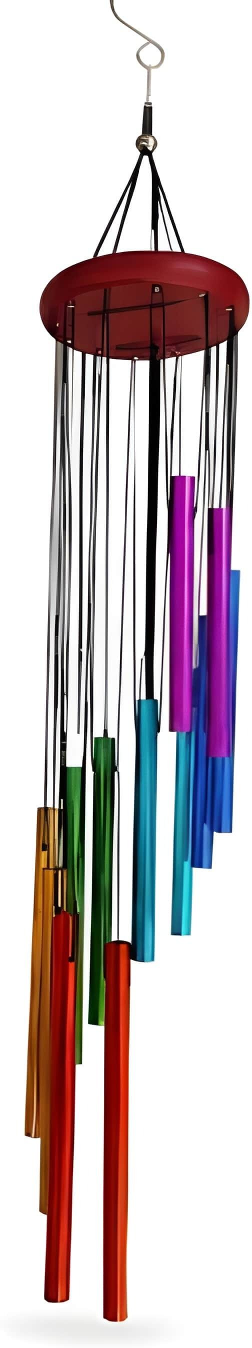 ppselects 12-Pipe Multicolor Aluminum Wind Chime for Home Decor & Balcony Aluminium Windchime-picture-34