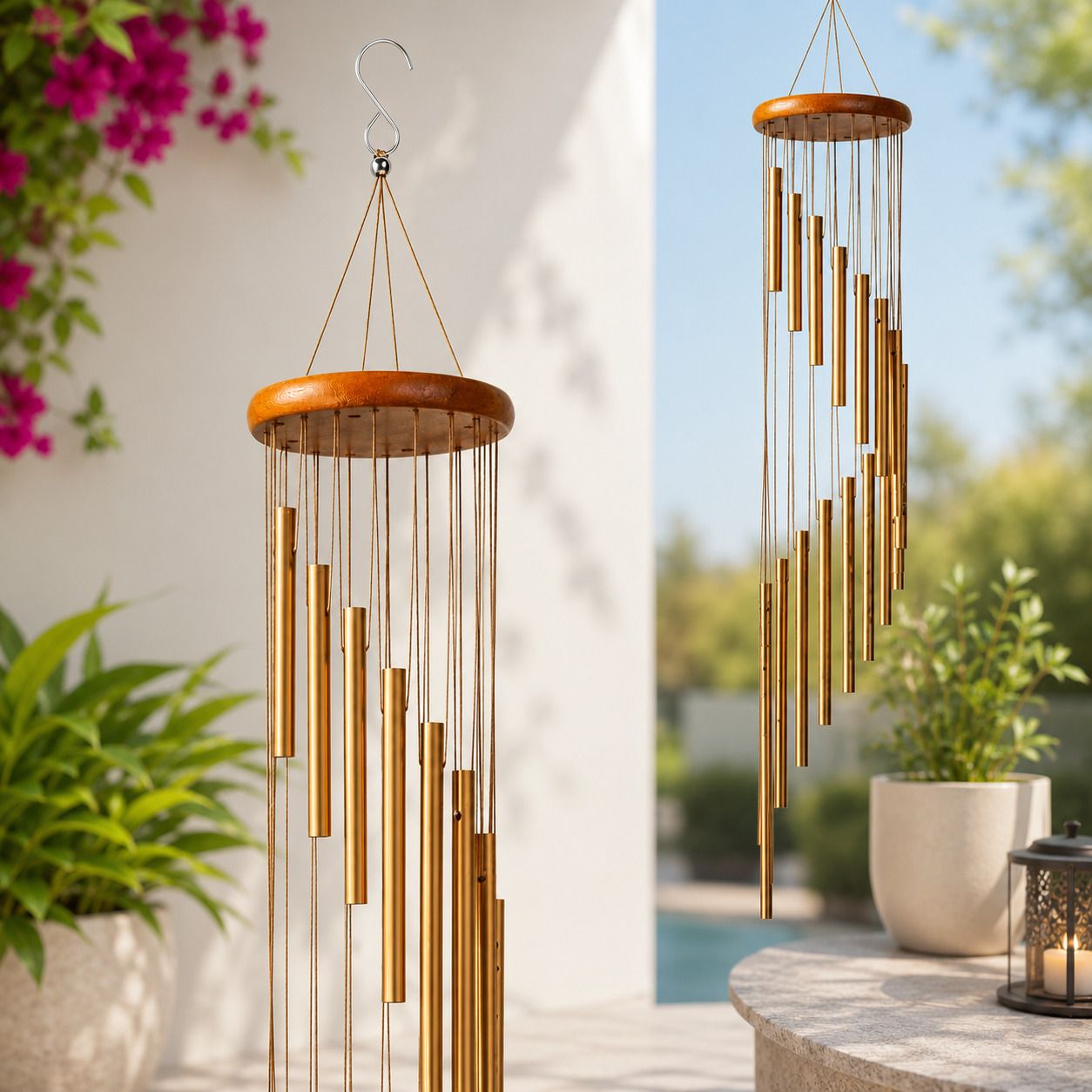 valashiv 15 Aluminum Tubes Rotate Wind Chimes Tube Tones Magical Sounds Home Decoration Aluminium Windchime-picture-21