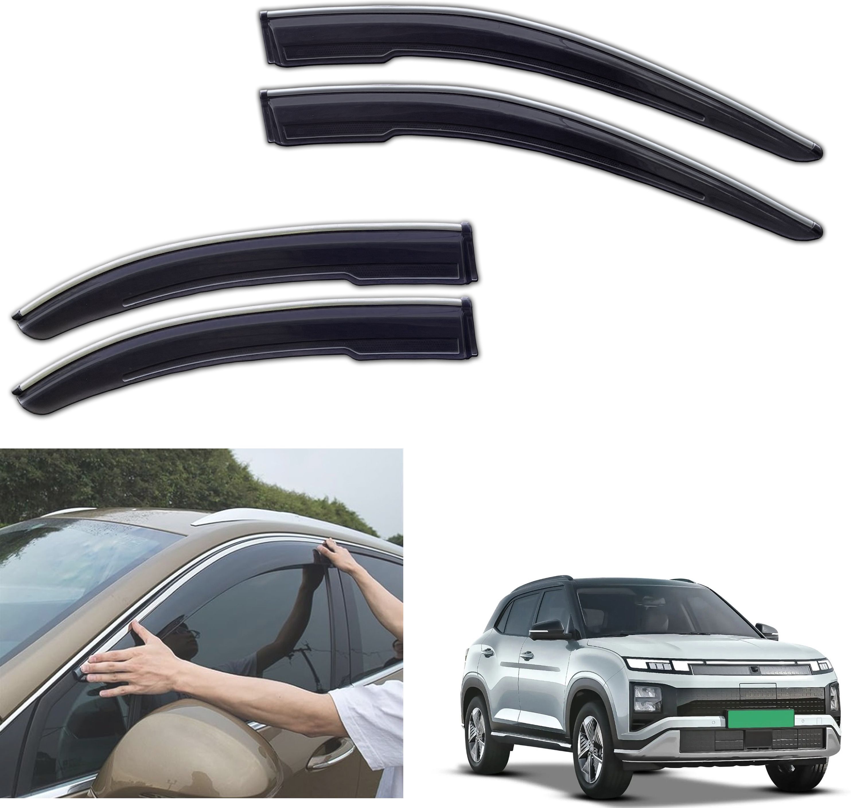 torqway Non-convertibles Front, Rear Wind Deflector-picture-32