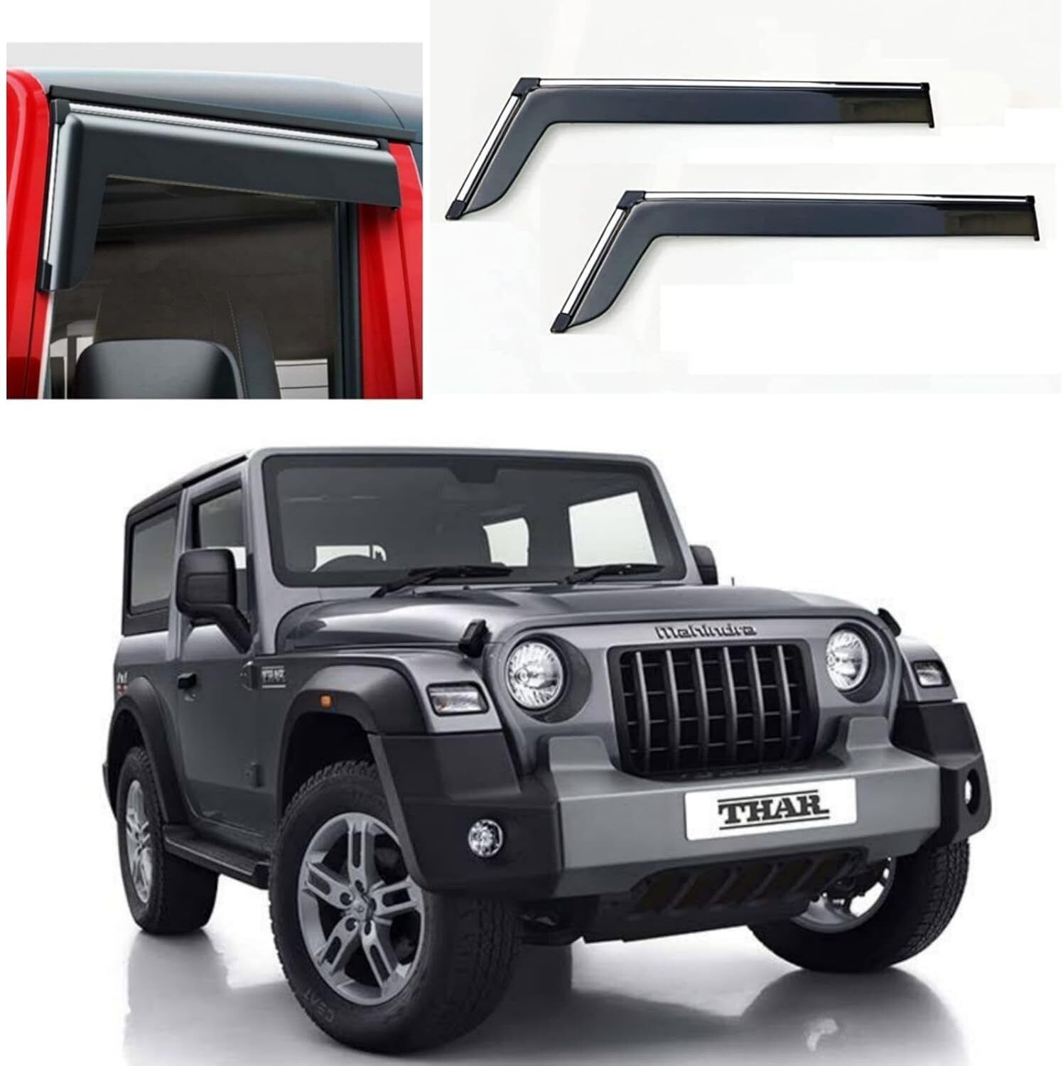 Non-convertibles Front, Rear Wind Deflector-image-11