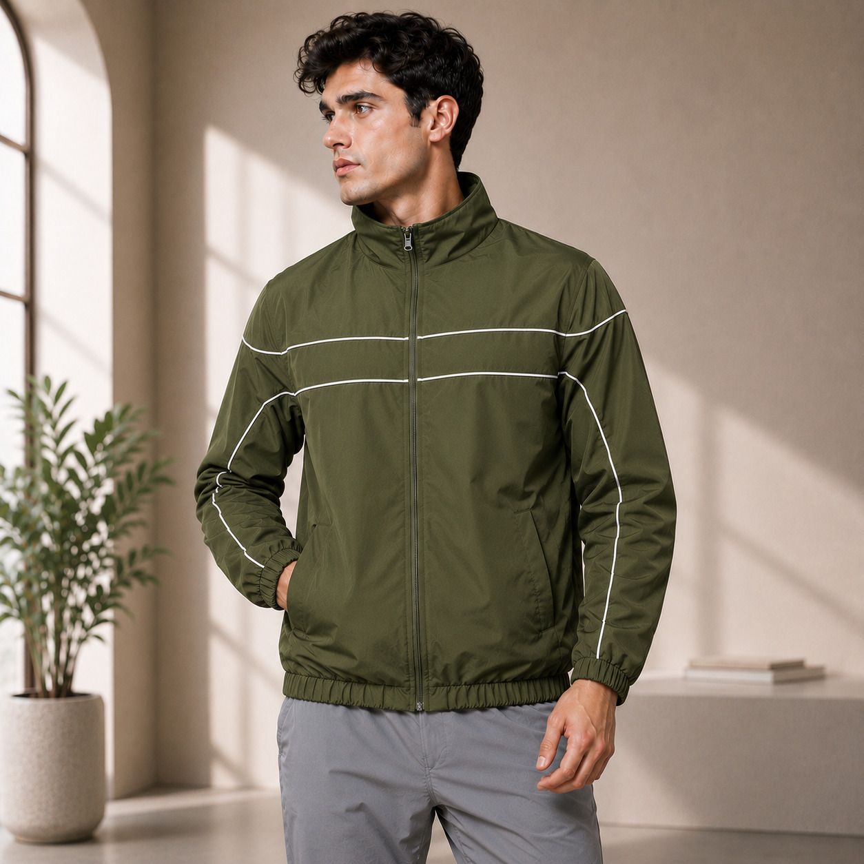 JKT Men Lifestyle Solid Men Wind Cheater Solid Men Wind Cheater-picture-13