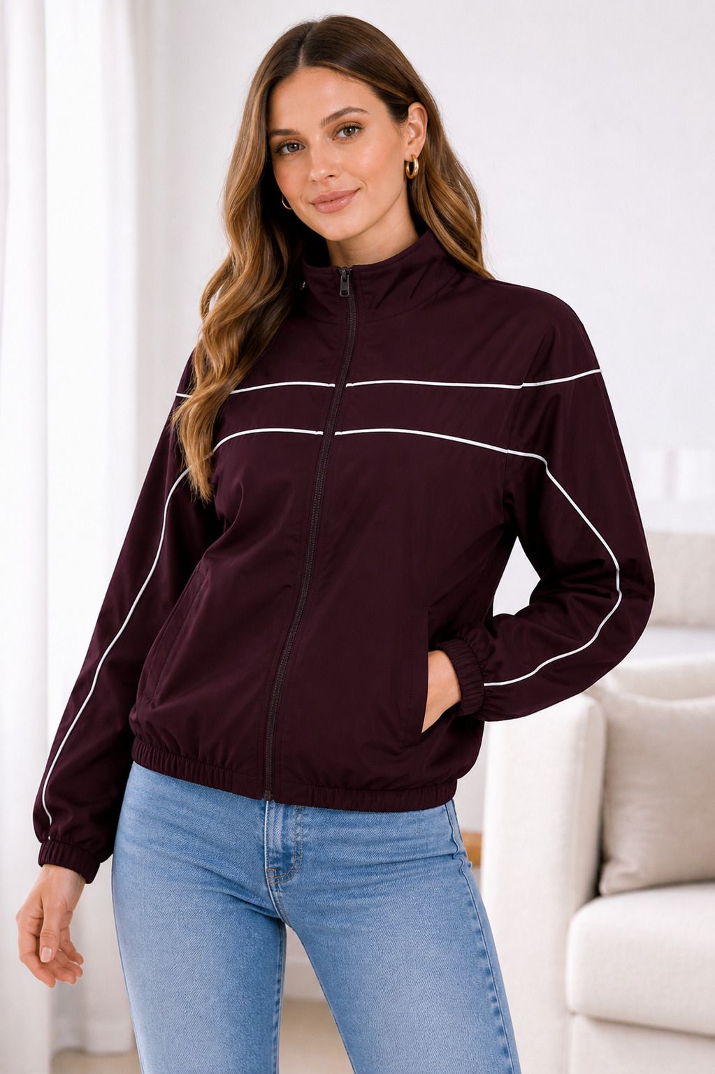 SNF Lifestyle Solid Women Wind Cheater-picture-13