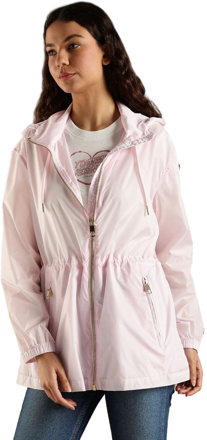 Tommy Hilfiger Regular Fit Polyamide Round Neck Windcheater Jacket Solid Women Wind Cheater-picture-12