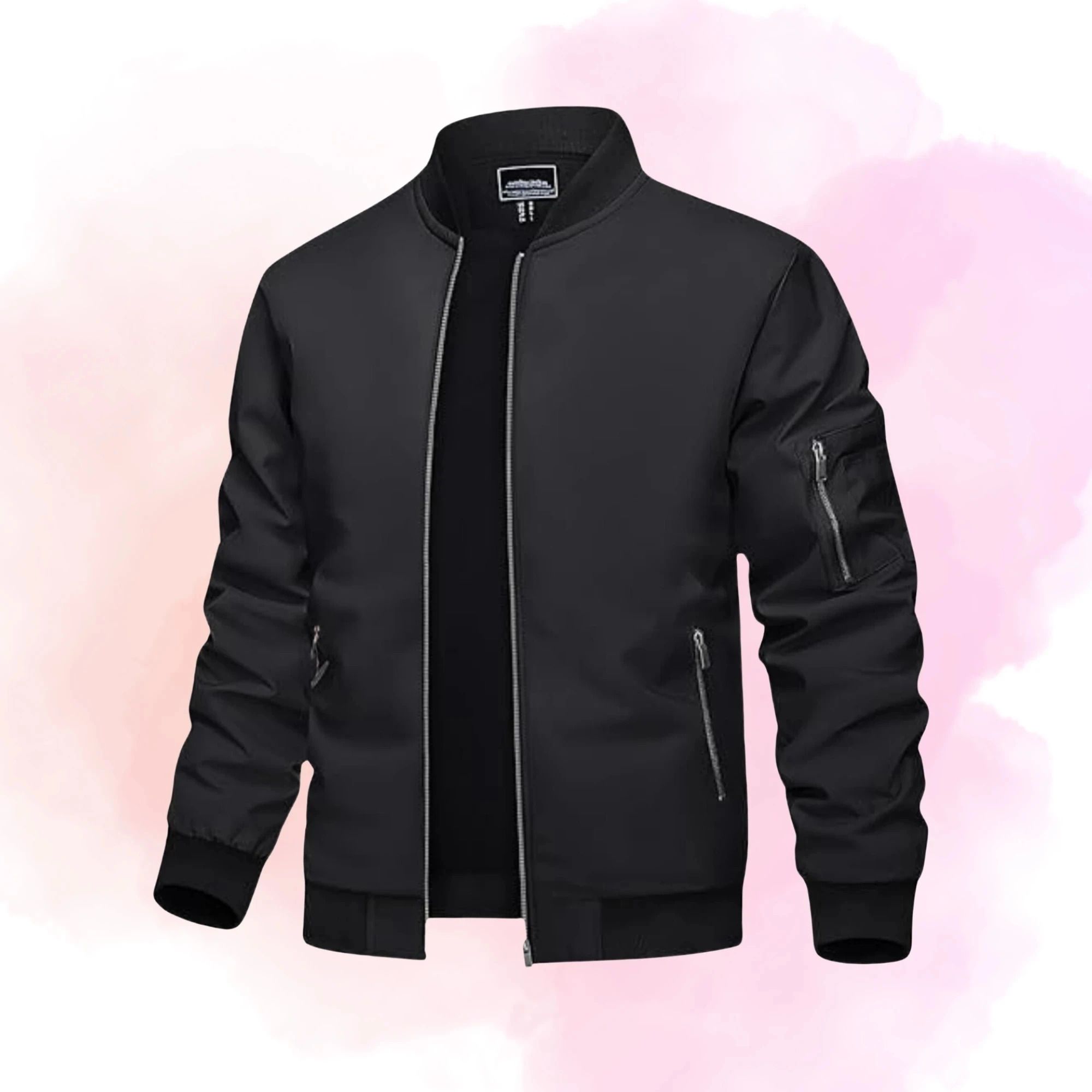 Mia Fashion Men's Windcheater Jacket, Lightweight Transition, Aviator, Blouson with Pockets Solid Men Wind Cheater