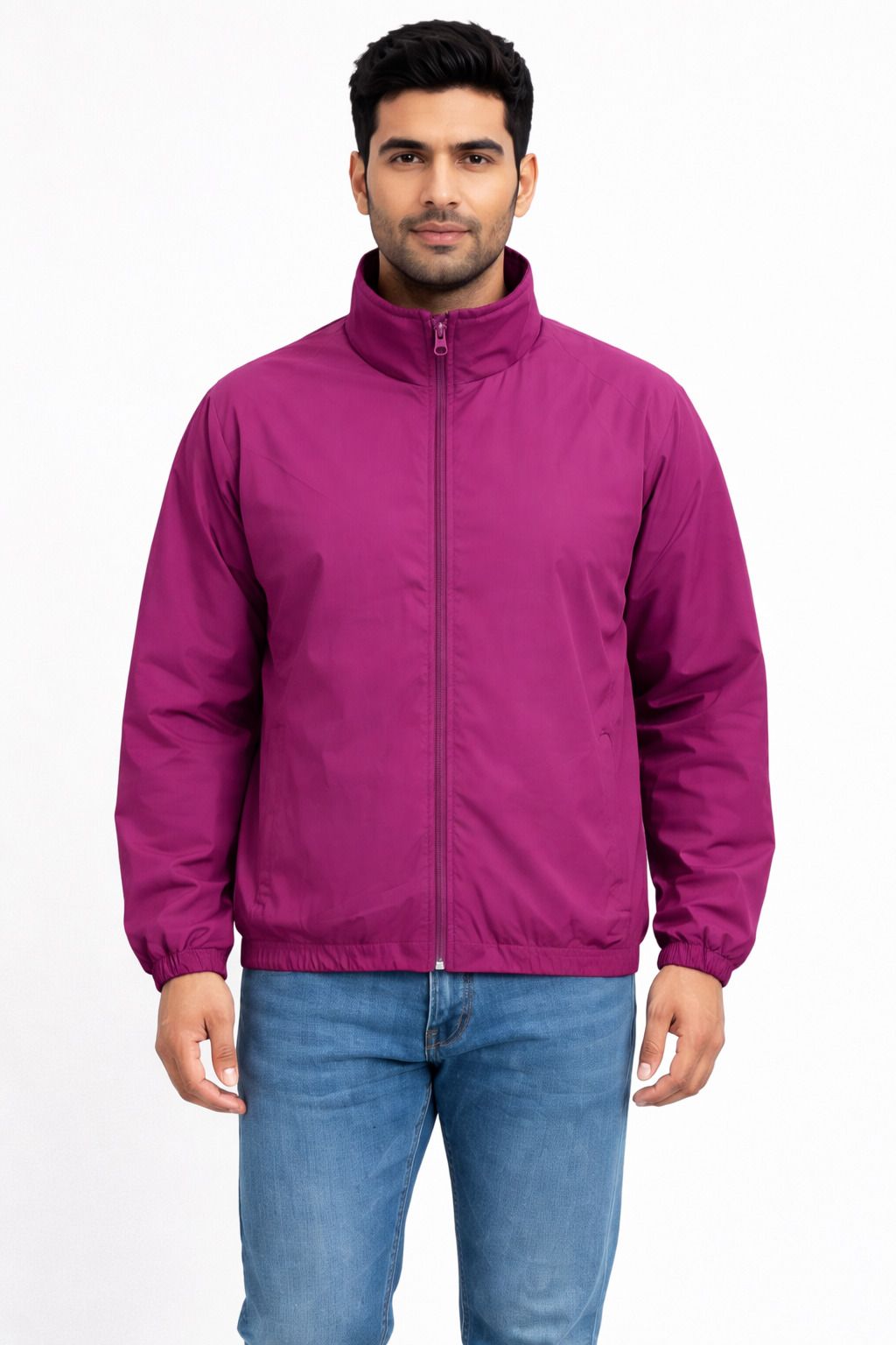 JKT Men's Solid Full-Zip Performance Windcheater Solid Men Wind Cheater-picture-13