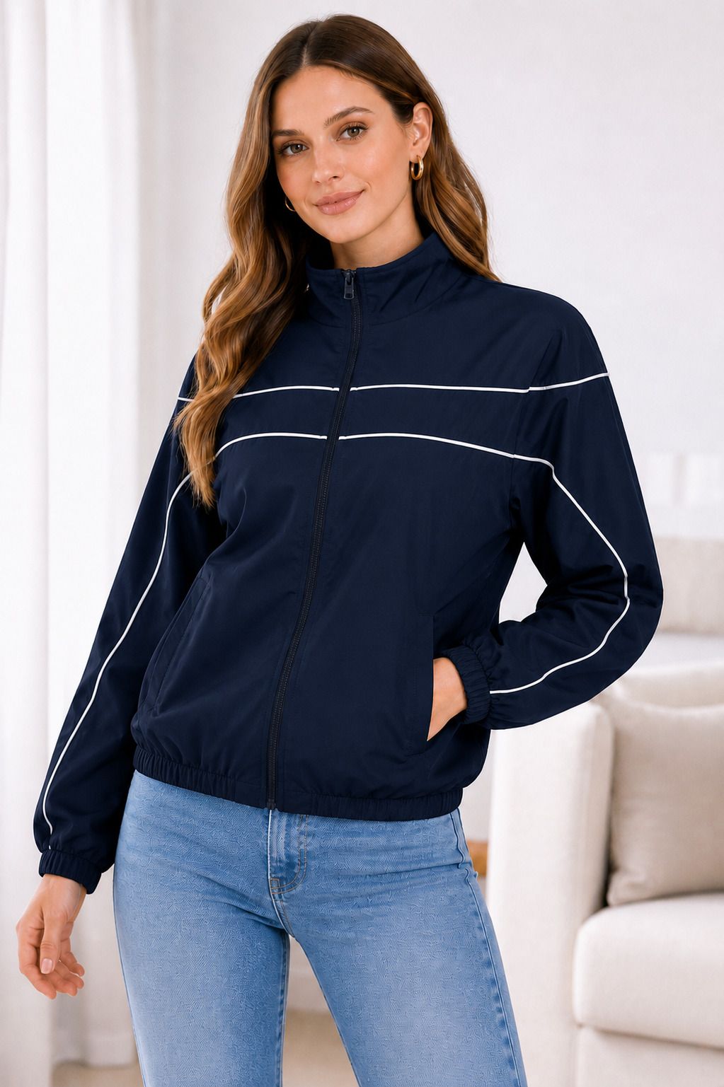 SNF Lifestyle Solid Women Wind Cheater-picture-37