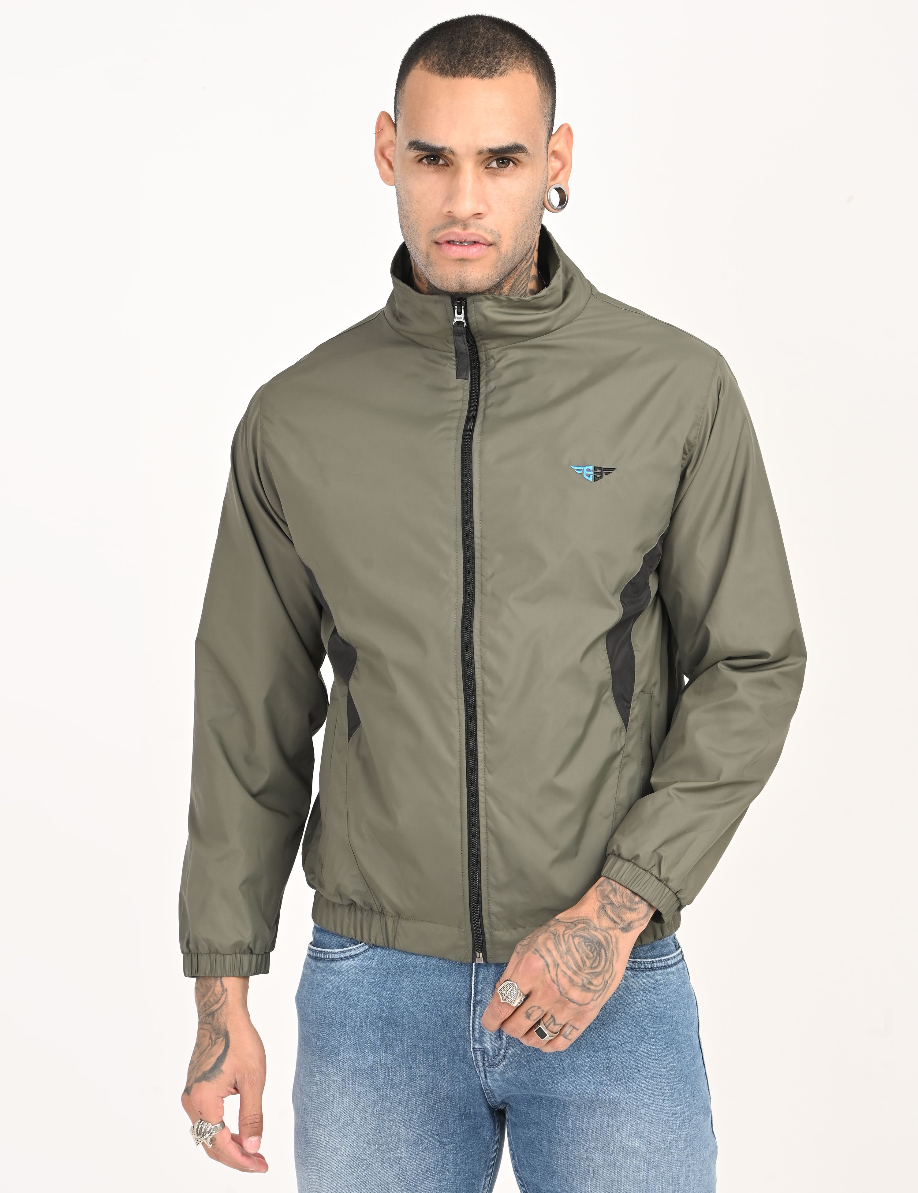 ELEGANT EXPRESS ELEGANT EXPRESS Solid Men Wind Cheater-picture-30