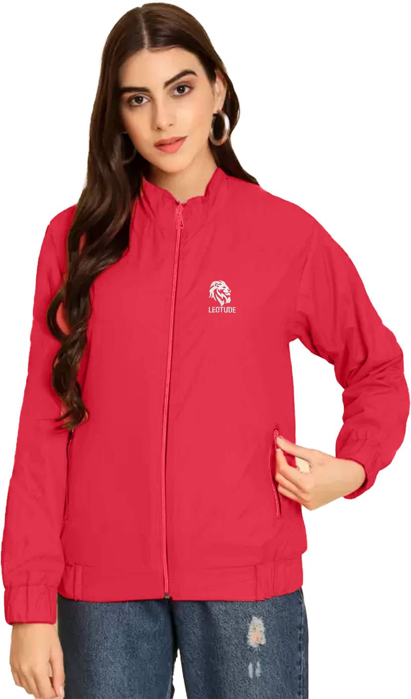 Leotude Solid Women Wind Cheater-picture-12