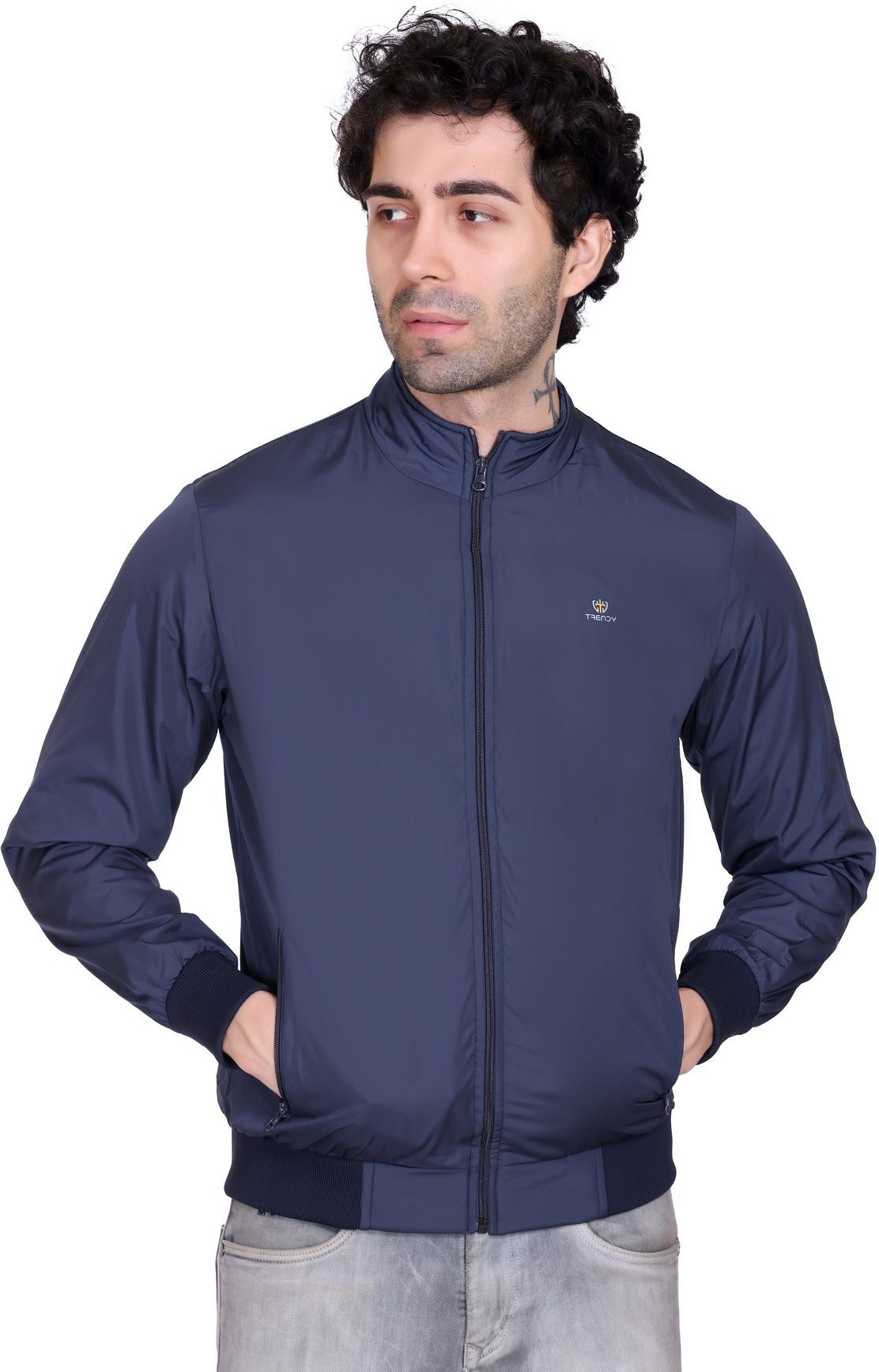 TRANDT DUDE G1561 Solid Men Wind Cheater-picture-27