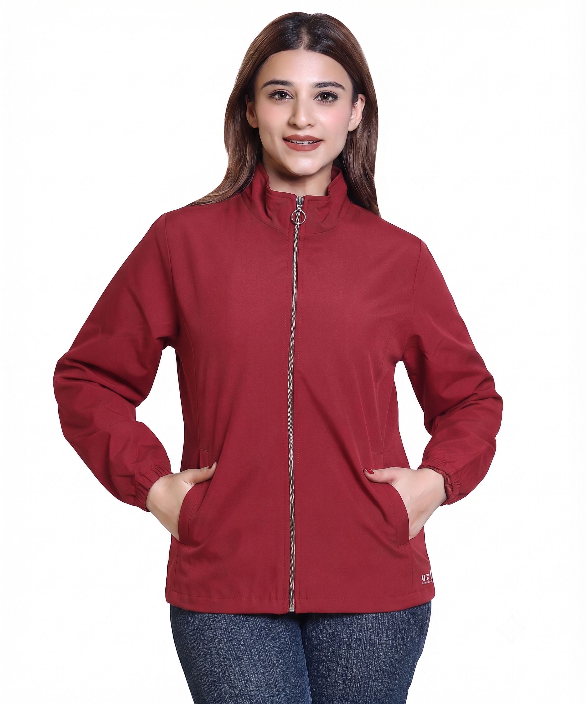 AZF Stylish Zipper Windcheater Jacket Women Wind Cheater-image-3