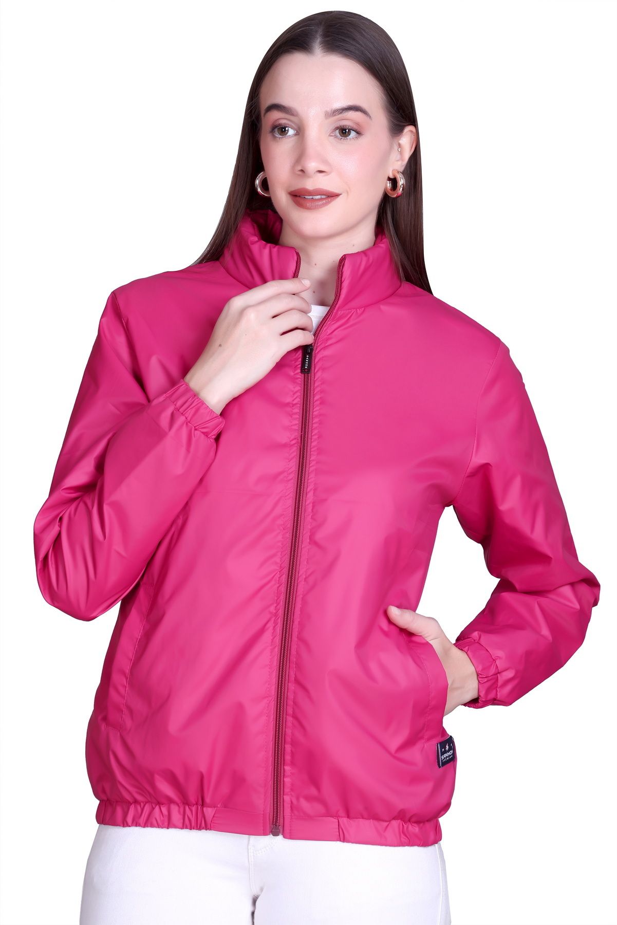 SANHOK Waterproof Polyester Windcheater Sports Gym Running Travel Sunscreen Jacket Solid Women Wind Cheater-picture-14