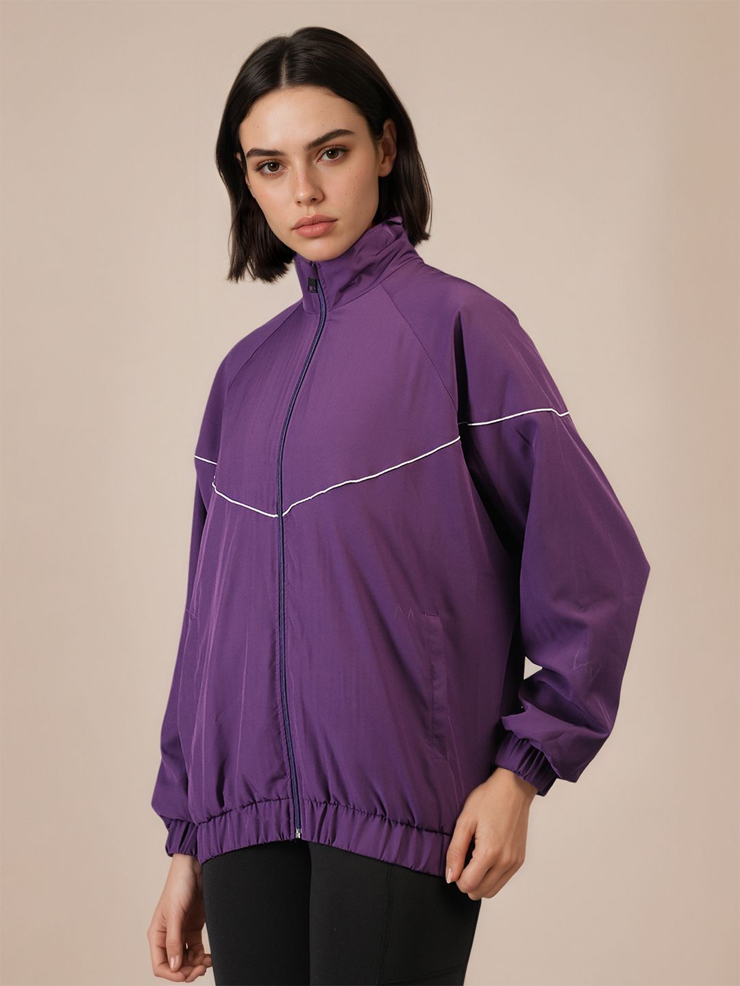 CHKOKKO Women Windcheater Colorblock Women Wind Cheater-image-9