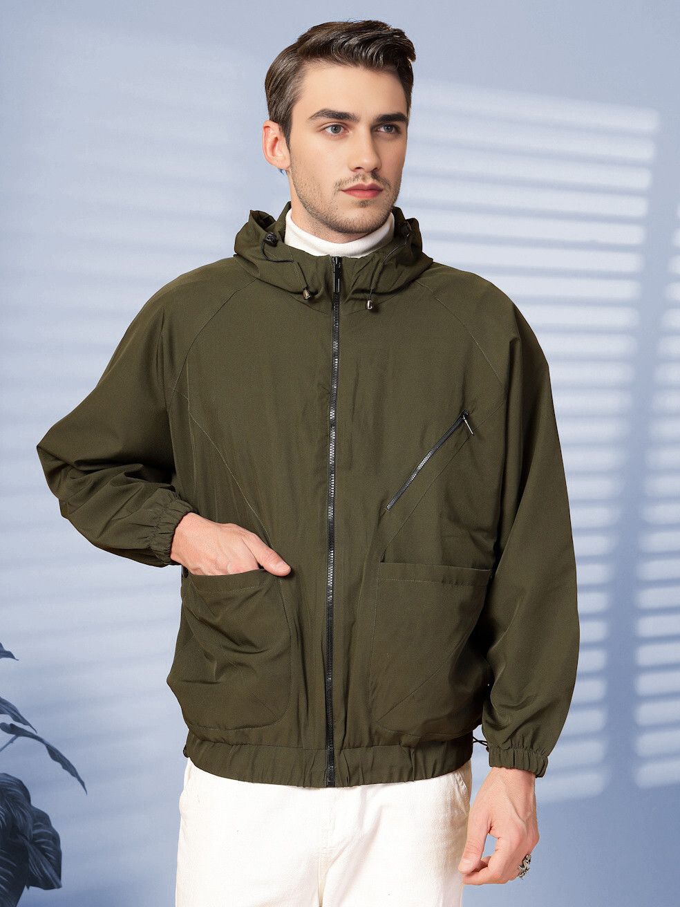 CHKOKKO Men WindCheater Solid Men Wind Cheater-picture-18