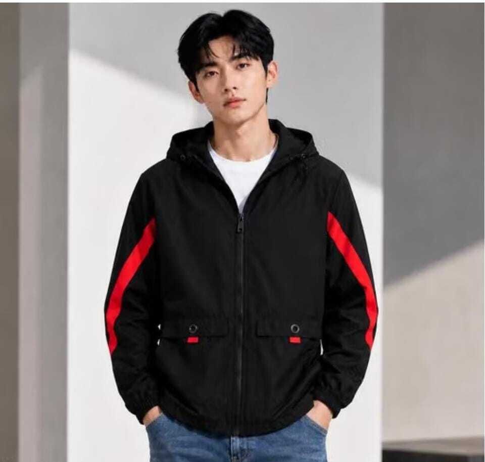 SSIA Men Applique Casual Jacket Colorblock Men Wind Cheater-picture-14