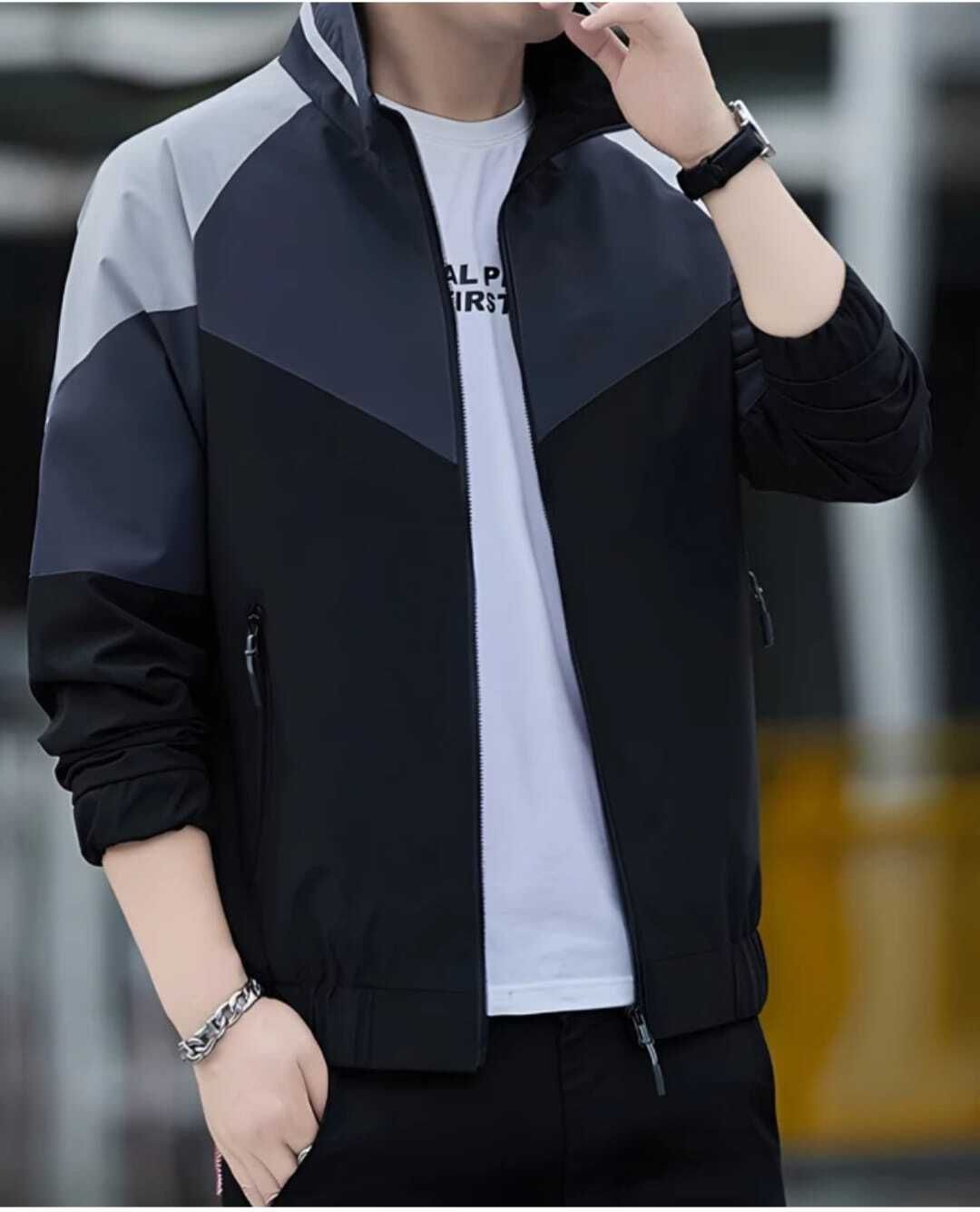 HEATGO Colorblock Men Wind Cheater