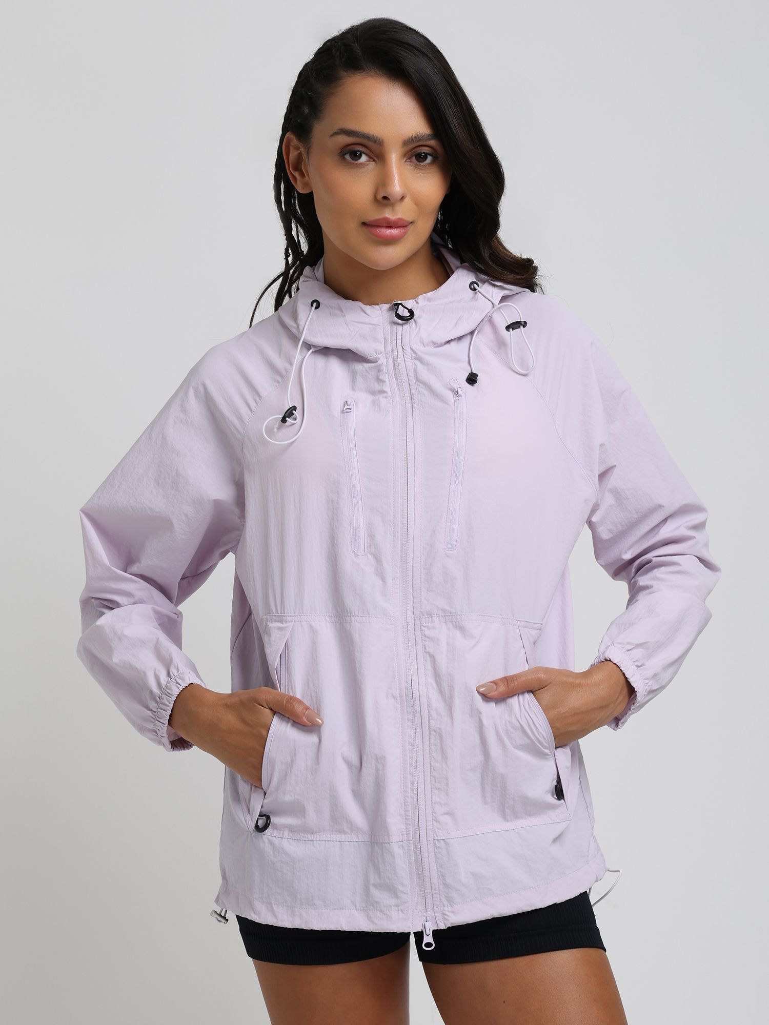 CHKOKKO Premium Windcheater Solid Women Wind Cheater-image-18