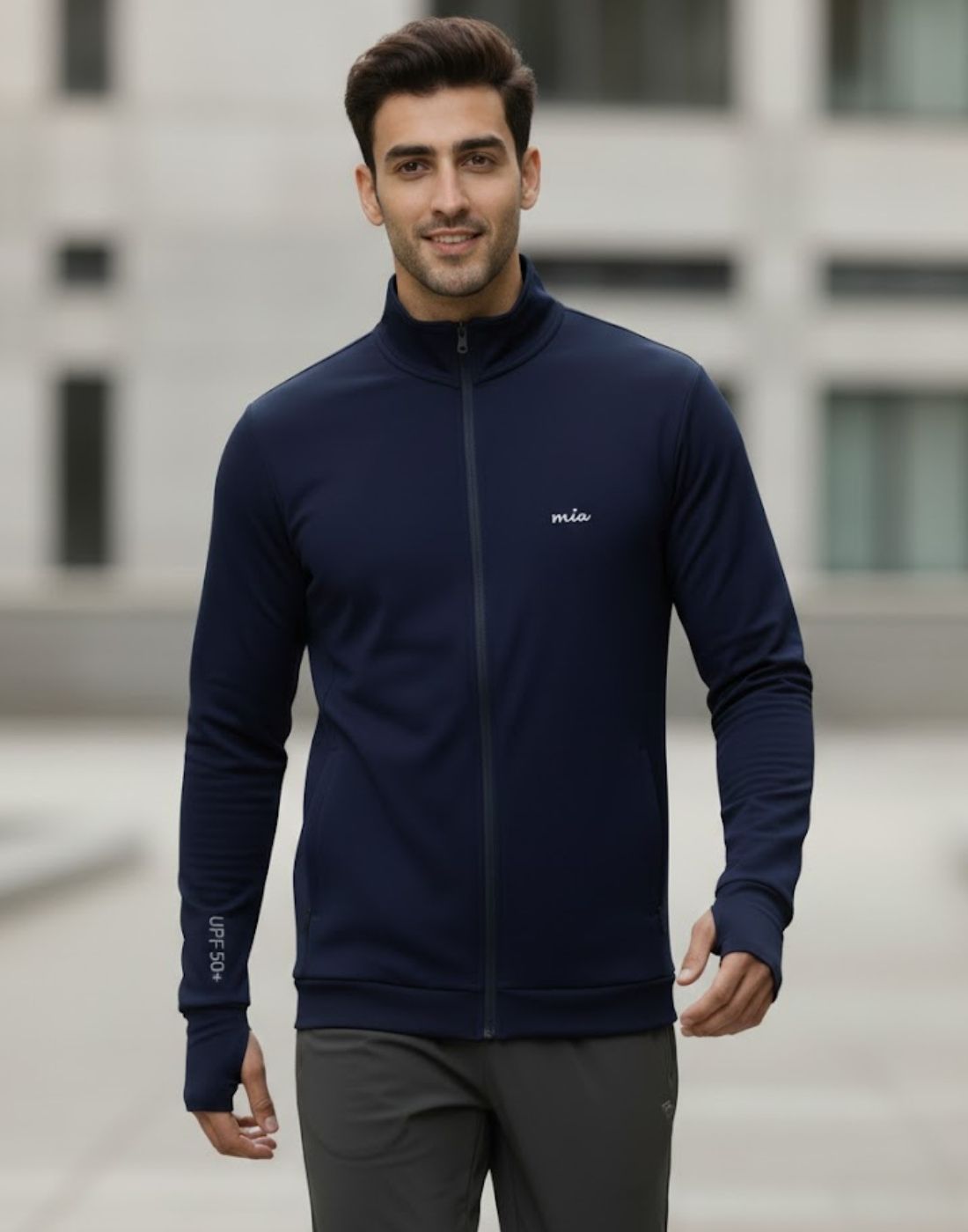 Mia Fashion Men’s Sun Protection Biker Jacket – Ultra-Light Anti-Tan Windcheater Solid Men Wind Cheater