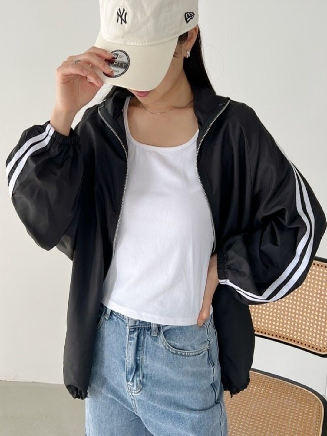 MAYKR Solid Women Wind Cheater