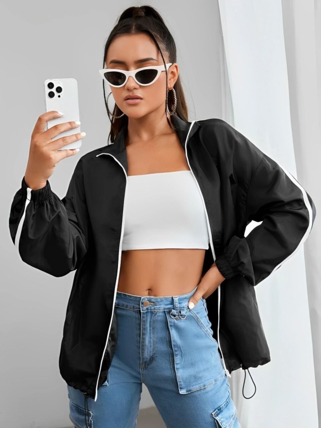 PERFECT PRODUCTIONS Solid Women Wind Cheater