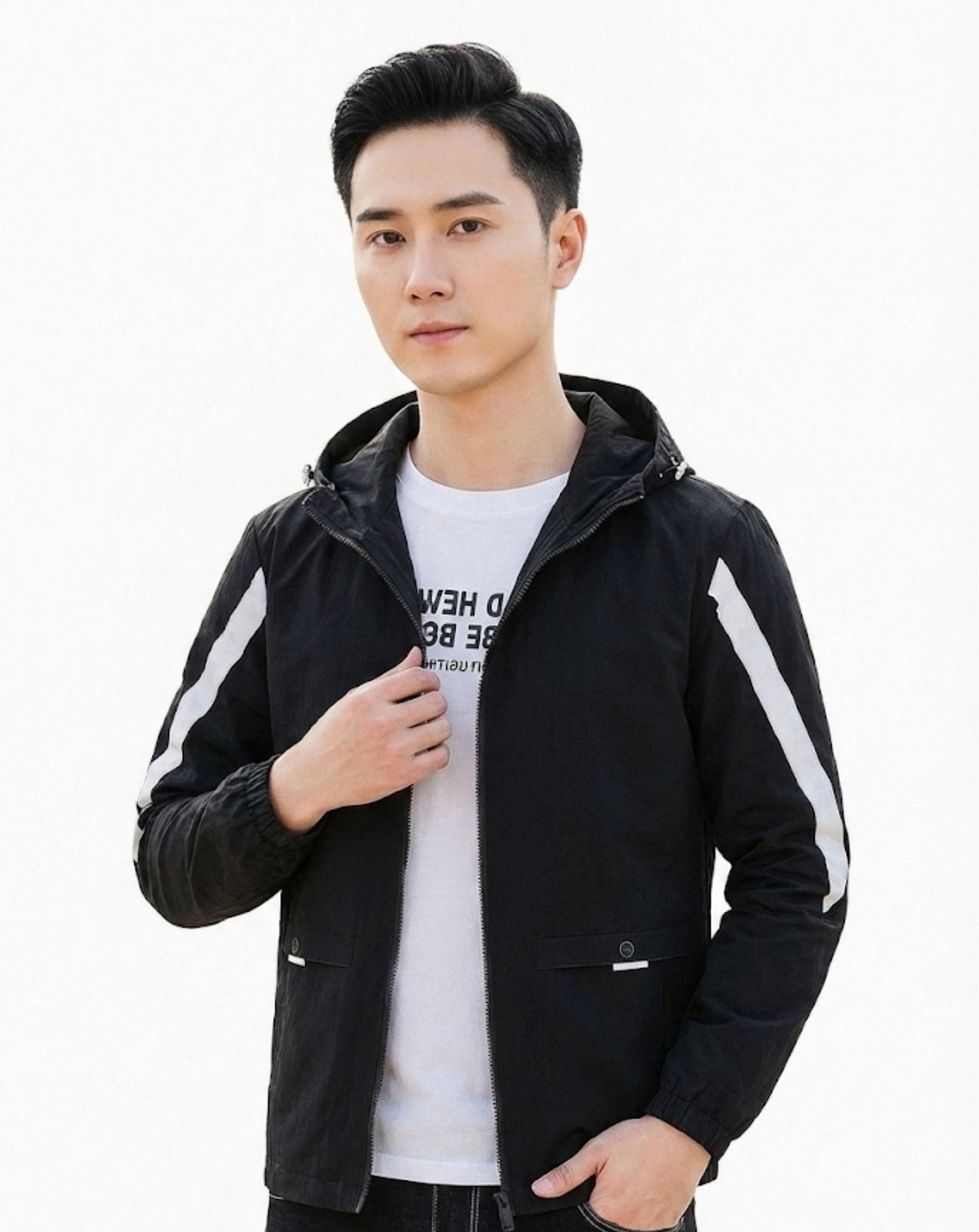 Mia Fashion Stylish Men's Windcheater Lightweight Windproof Jacket Colorblock Men Wind Cheater