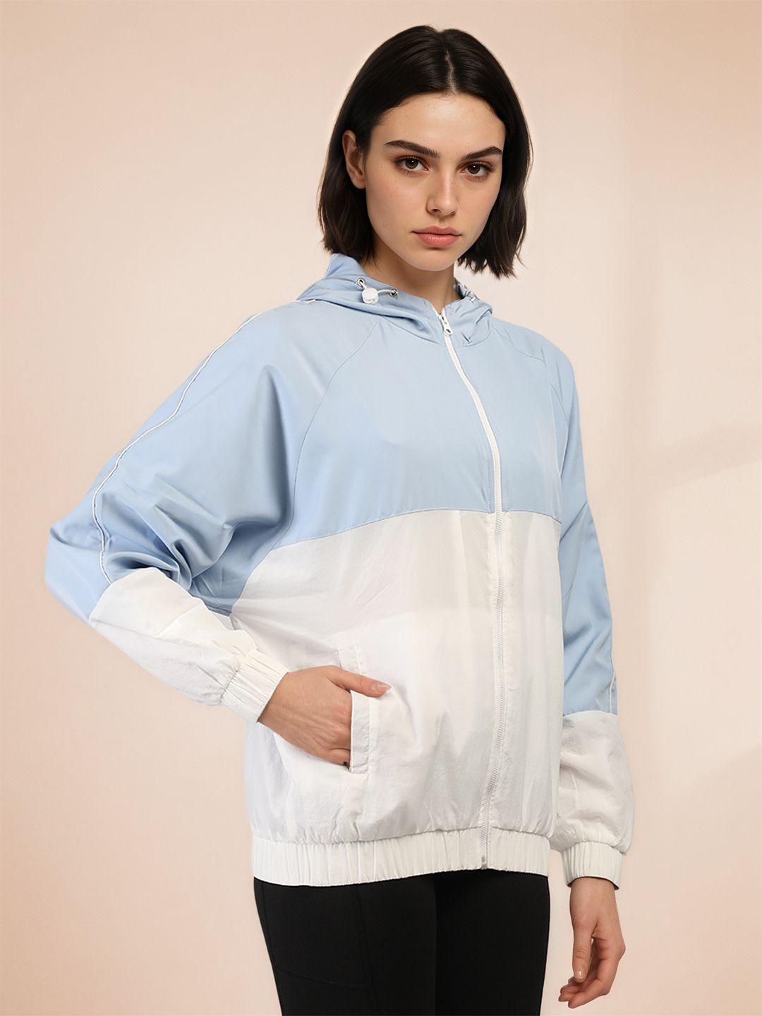 CHKOKKO Women Windcheater Colorblock Women Wind Cheater-image-13