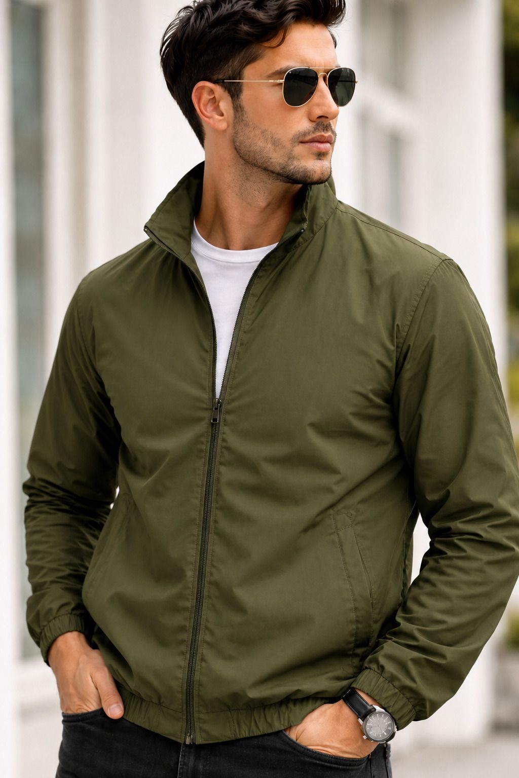 JKT Urban Essential Bomber Windbreaker Solid Men Windcheater Solid Men Wind Cheater-picture-39