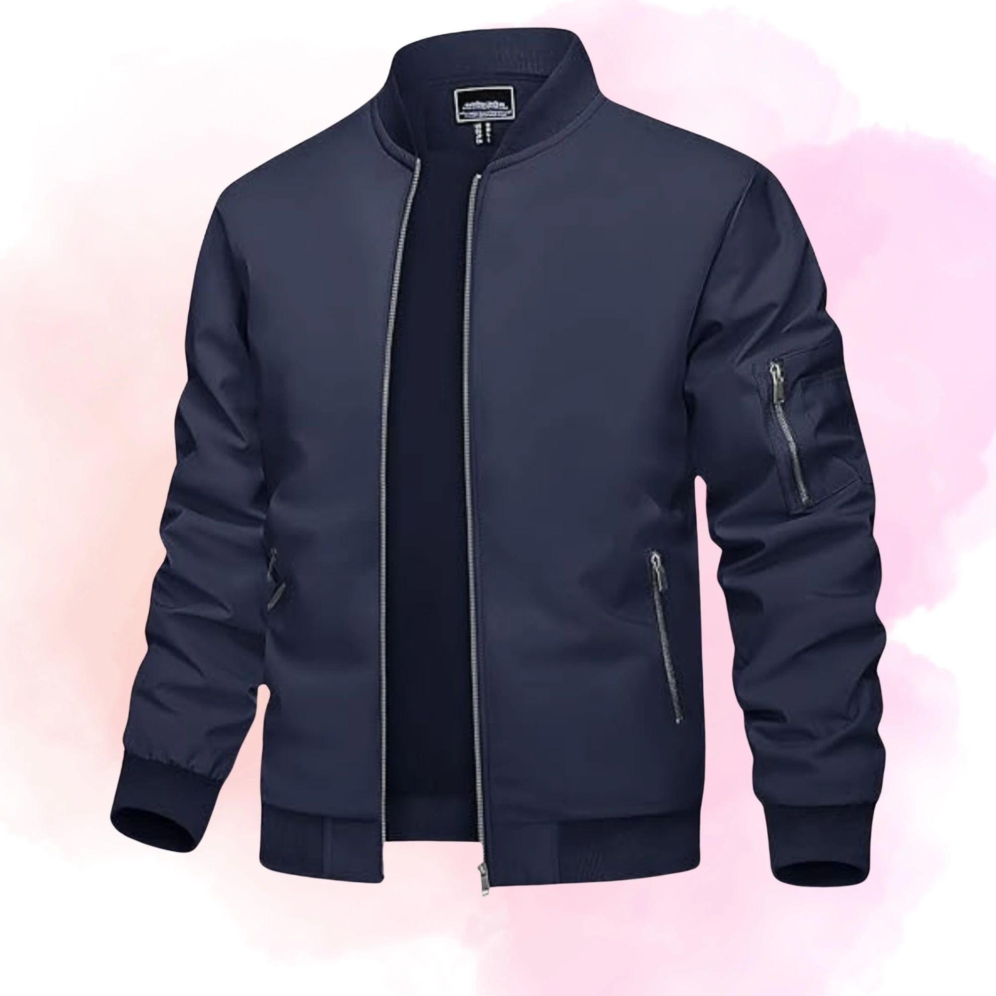 Mia Fashion Men's Windcheater Jacket, Lightweight Transition, Aviator, Blouson with Pockets Solid Men Wind Cheater-picture-44