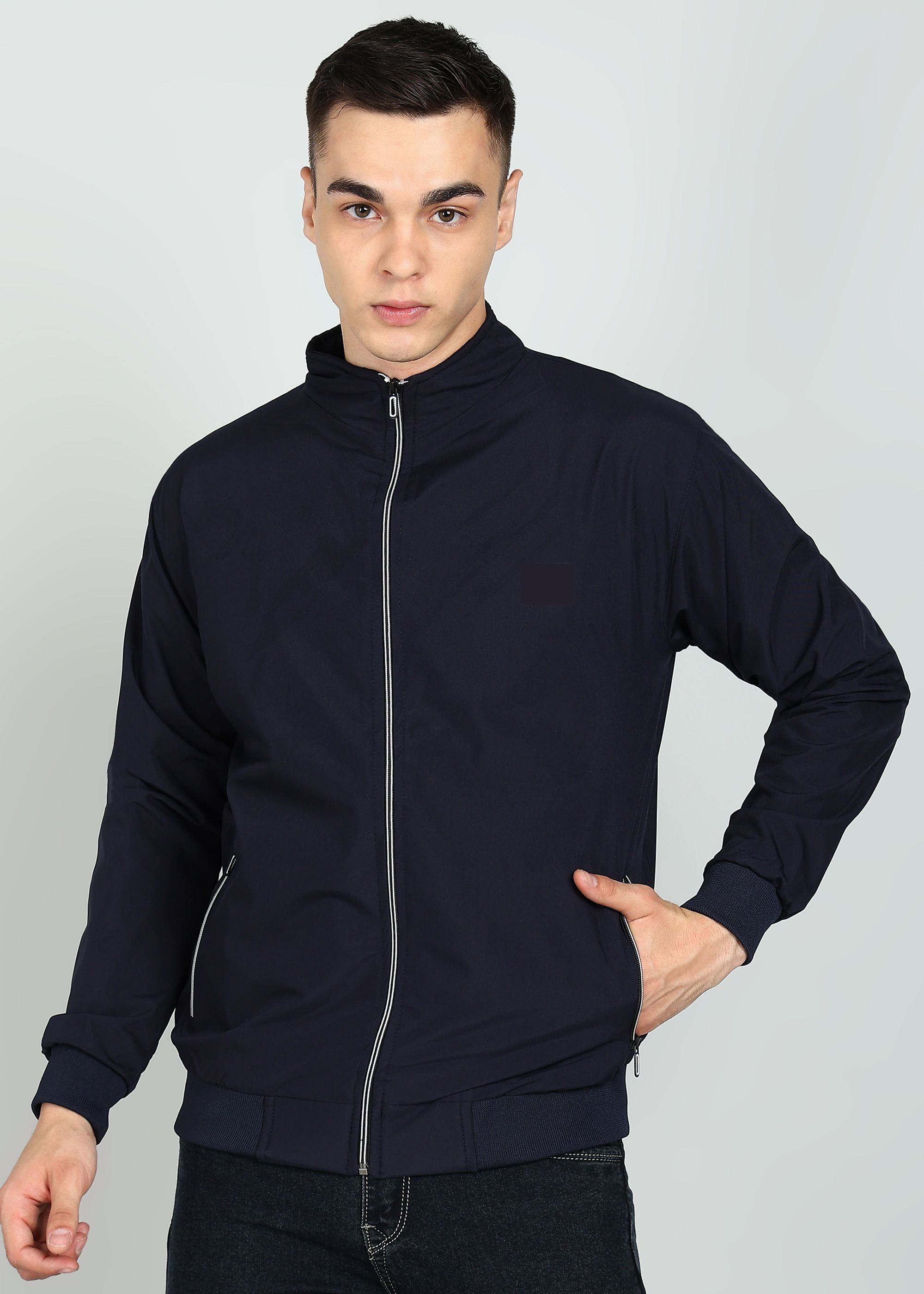 AWIBE Men Premium Solid Men Wind Cheater