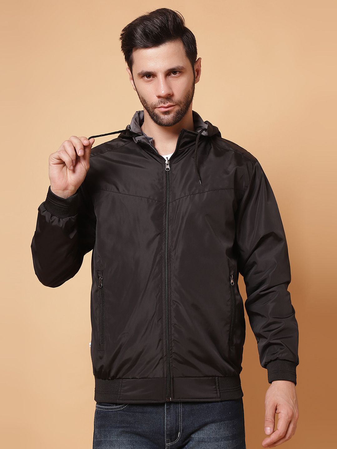 Derbenny Premium reversible light weight jacket Men Wind Cheater-image-5