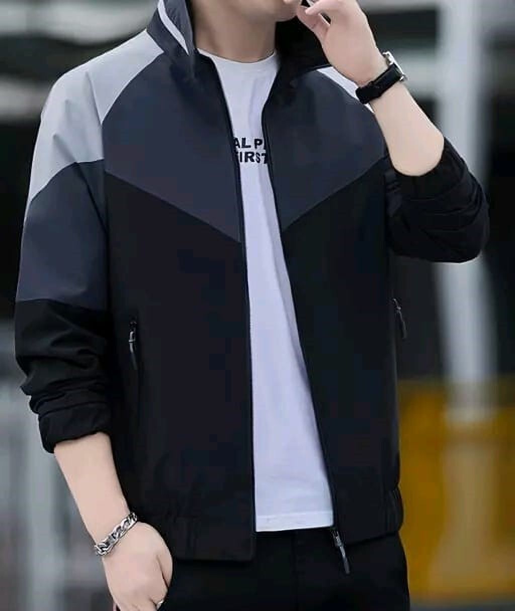 EYEANDTRY Colorblock Men Wind Cheater