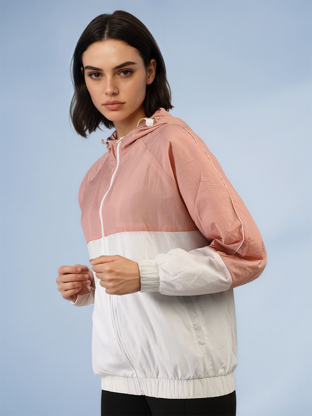 CHKOKKO Women Windcheater Colorblock Women Wind Cheater-image-11