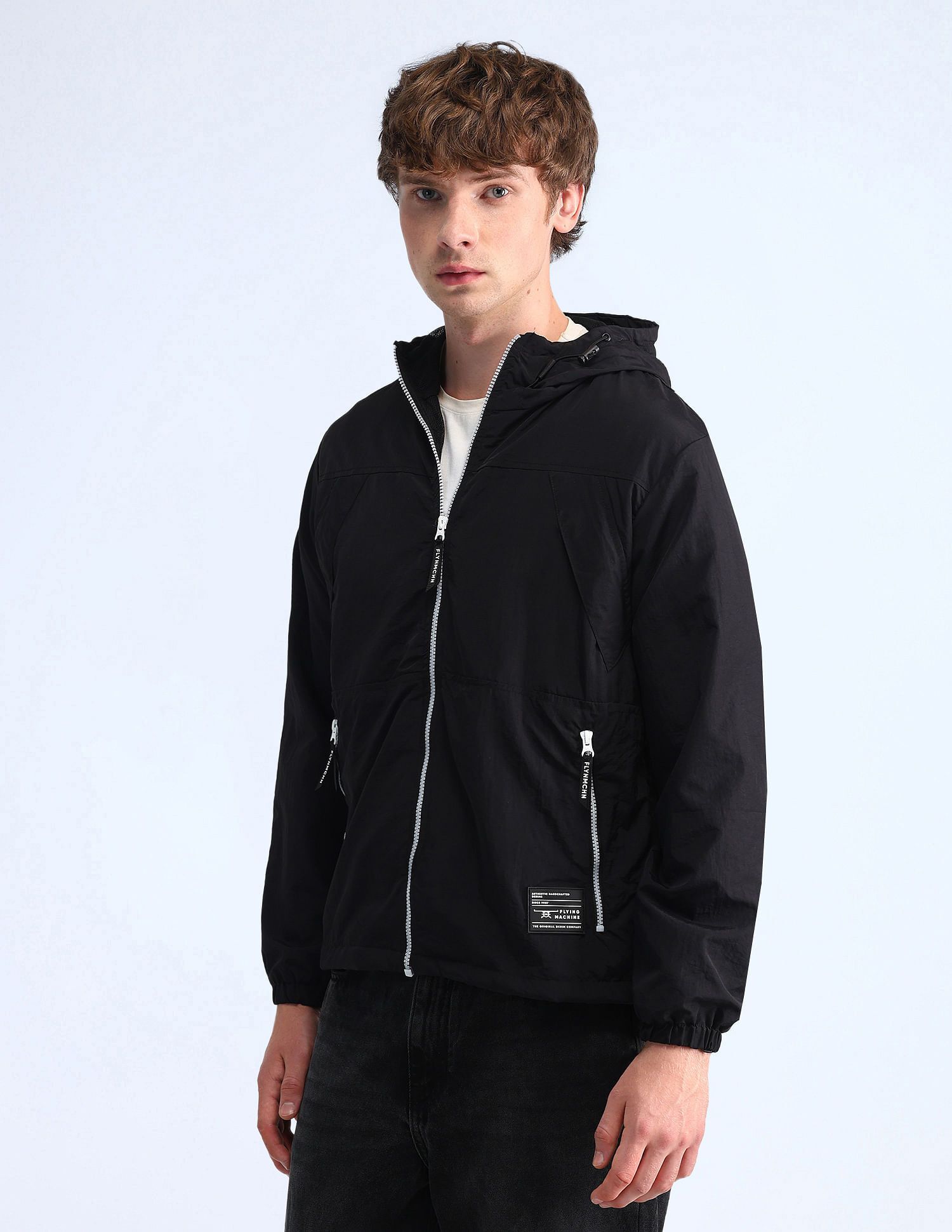 Flying Machine Solid Men Wind Cheater-picture-13