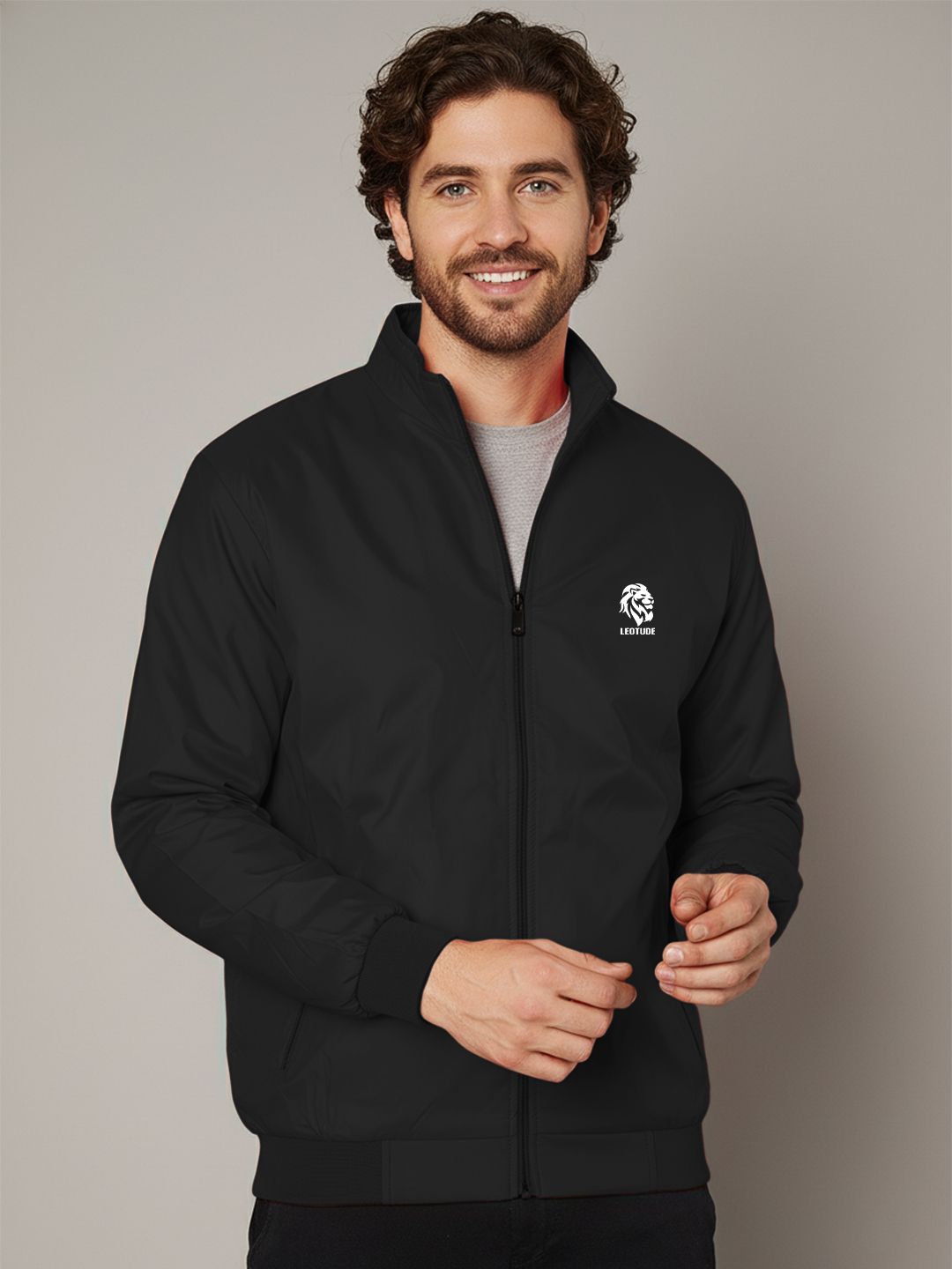 JUST ROAR Solid Men Wind Cheater-picture-16