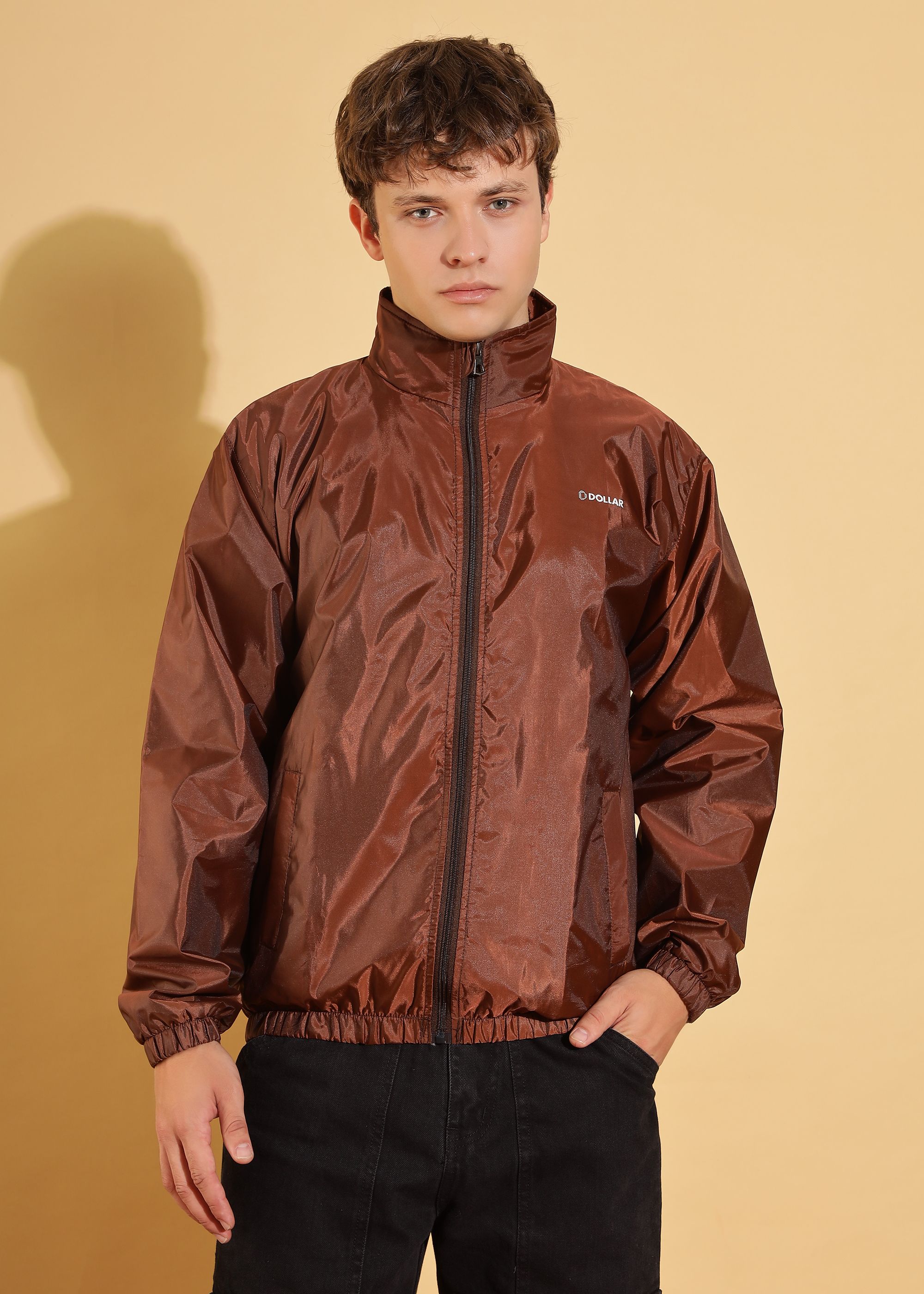 Dollar Lightweight Open Front Solid Men Wind Cheater-picture-19