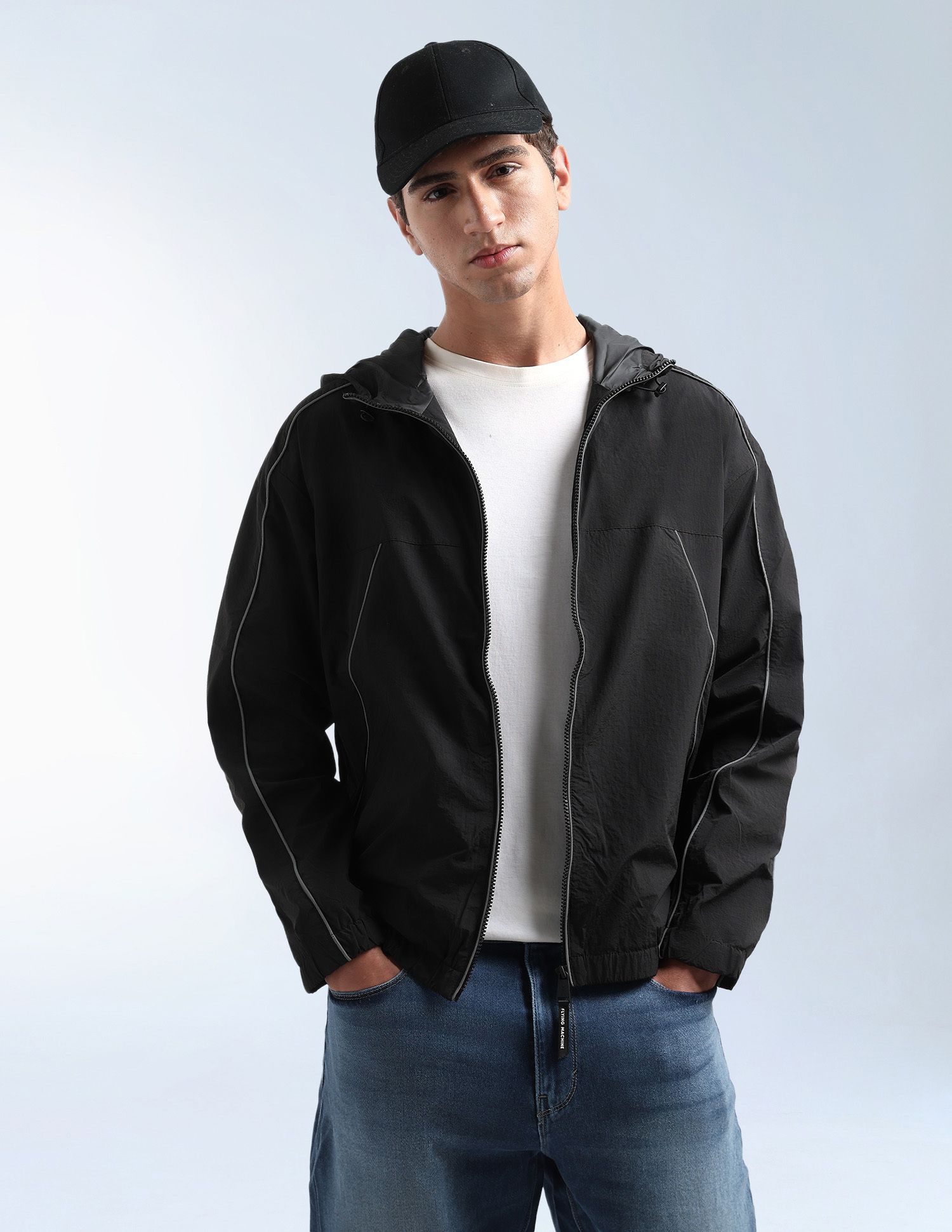FLYING MACHINE Solid Men Wind Cheater-image-27
