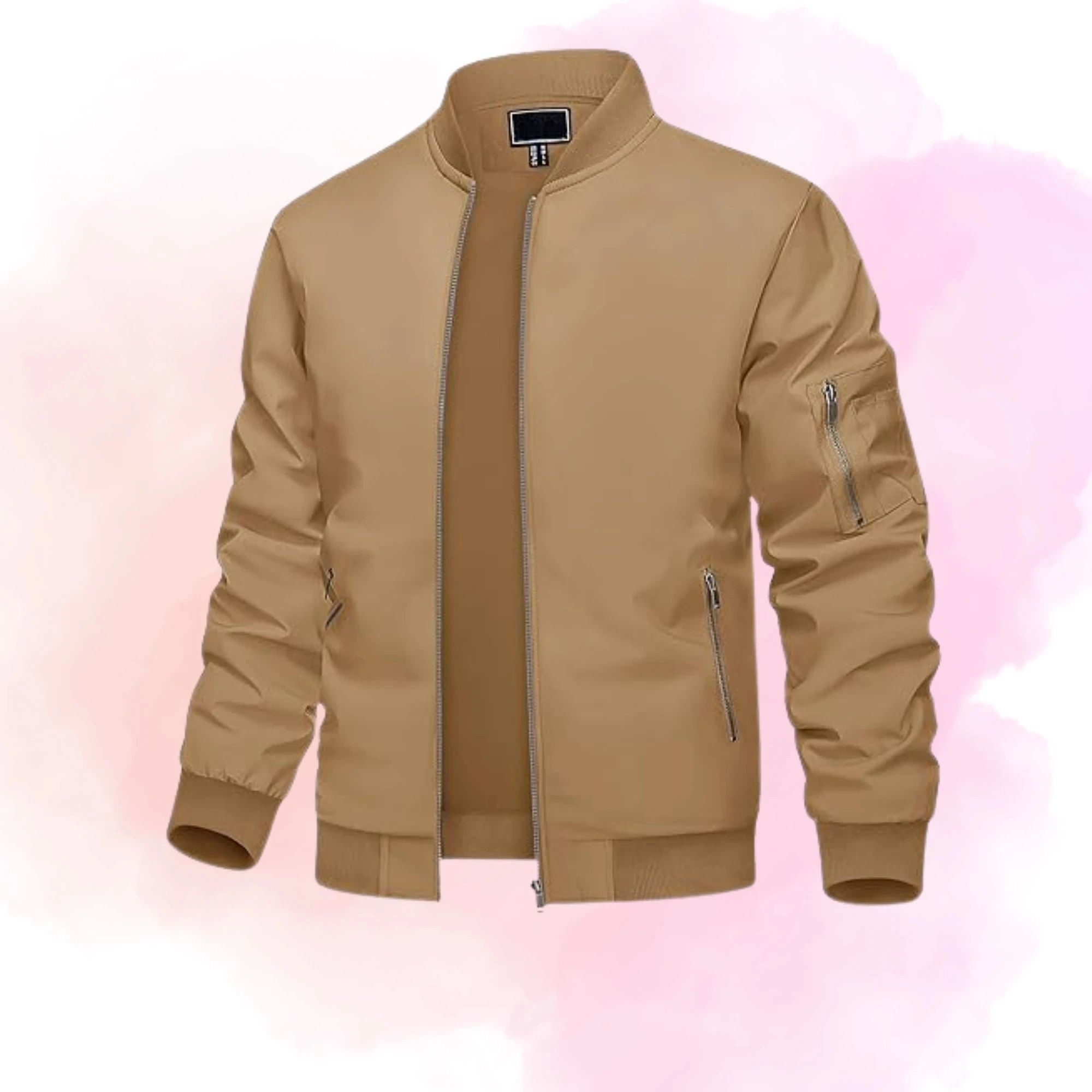 Mia Fashion Men's Windcheater Jacket, Lightweight Transition, Aviator, Blouson with Pockets Solid Men Wind Cheater