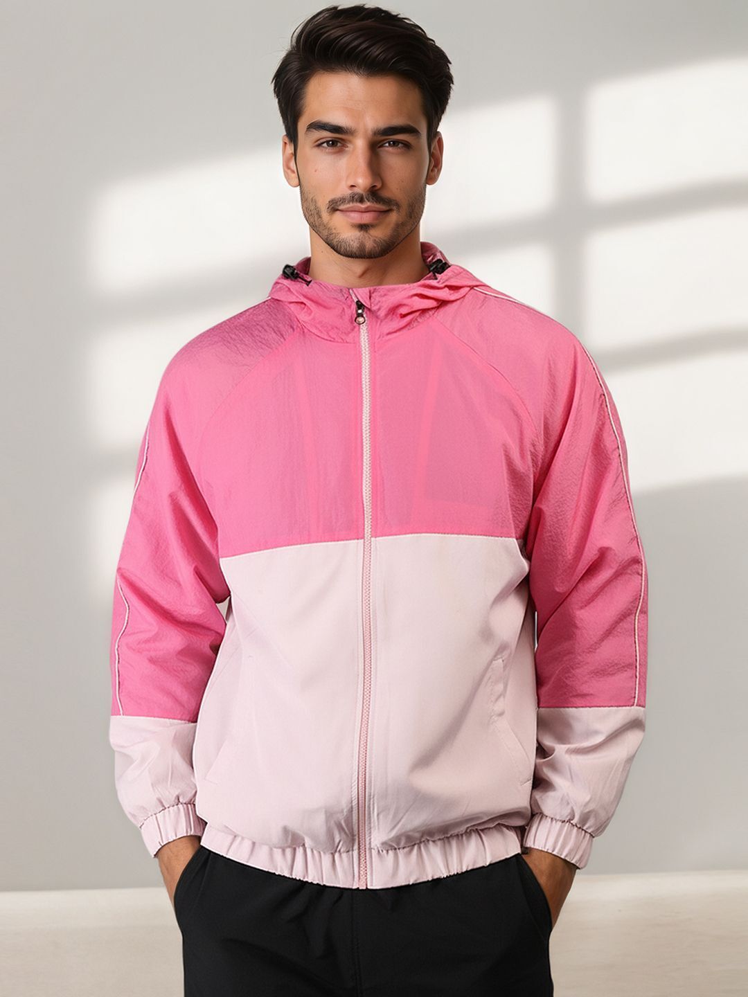 CHKOKKO Men Windcheater Colorblock Men Wind Cheater-image-0