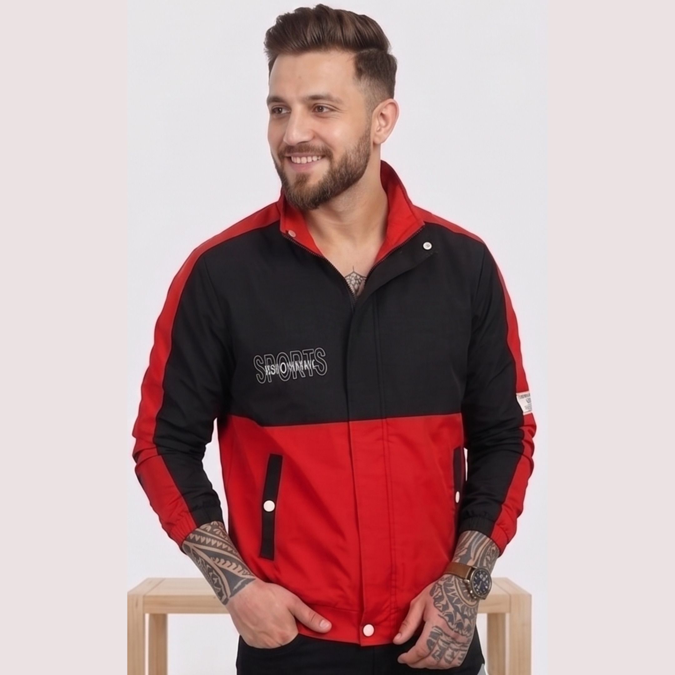 ARHAM TAG color block windcheater Colorblock Men Wind Cheater-picture-27