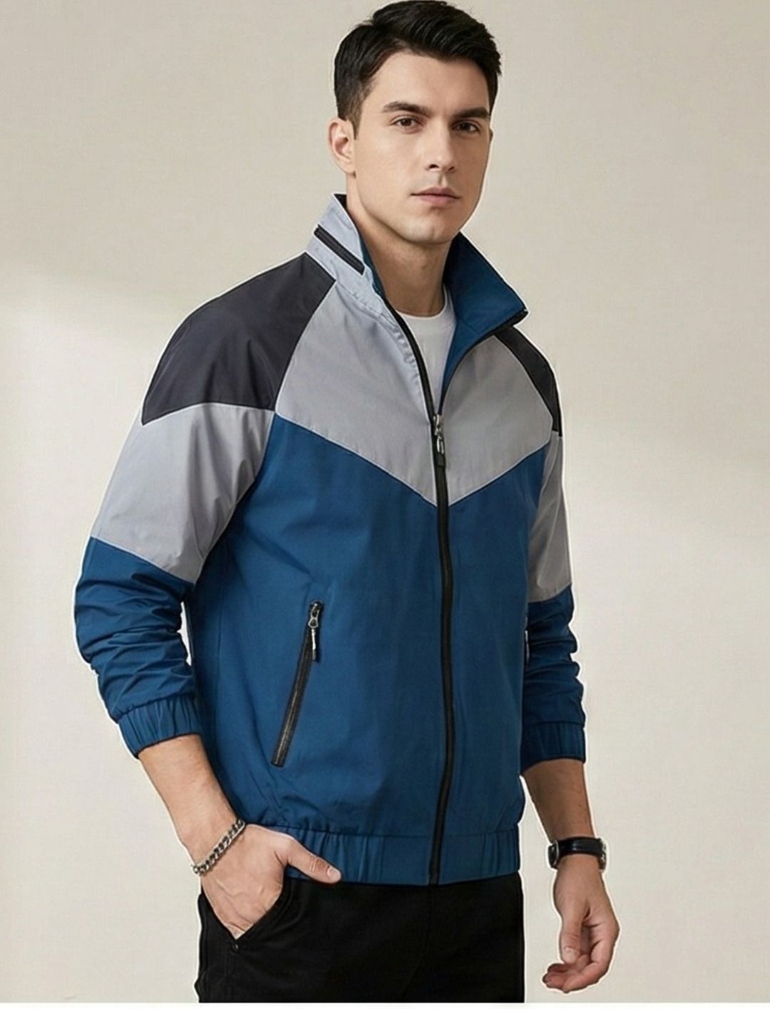 IANDT UPF 50+ UV Protection Jacket for Men | Sun Protection Zipper Biker Sports Jacket Solid Men Wind Cheater-picture-25