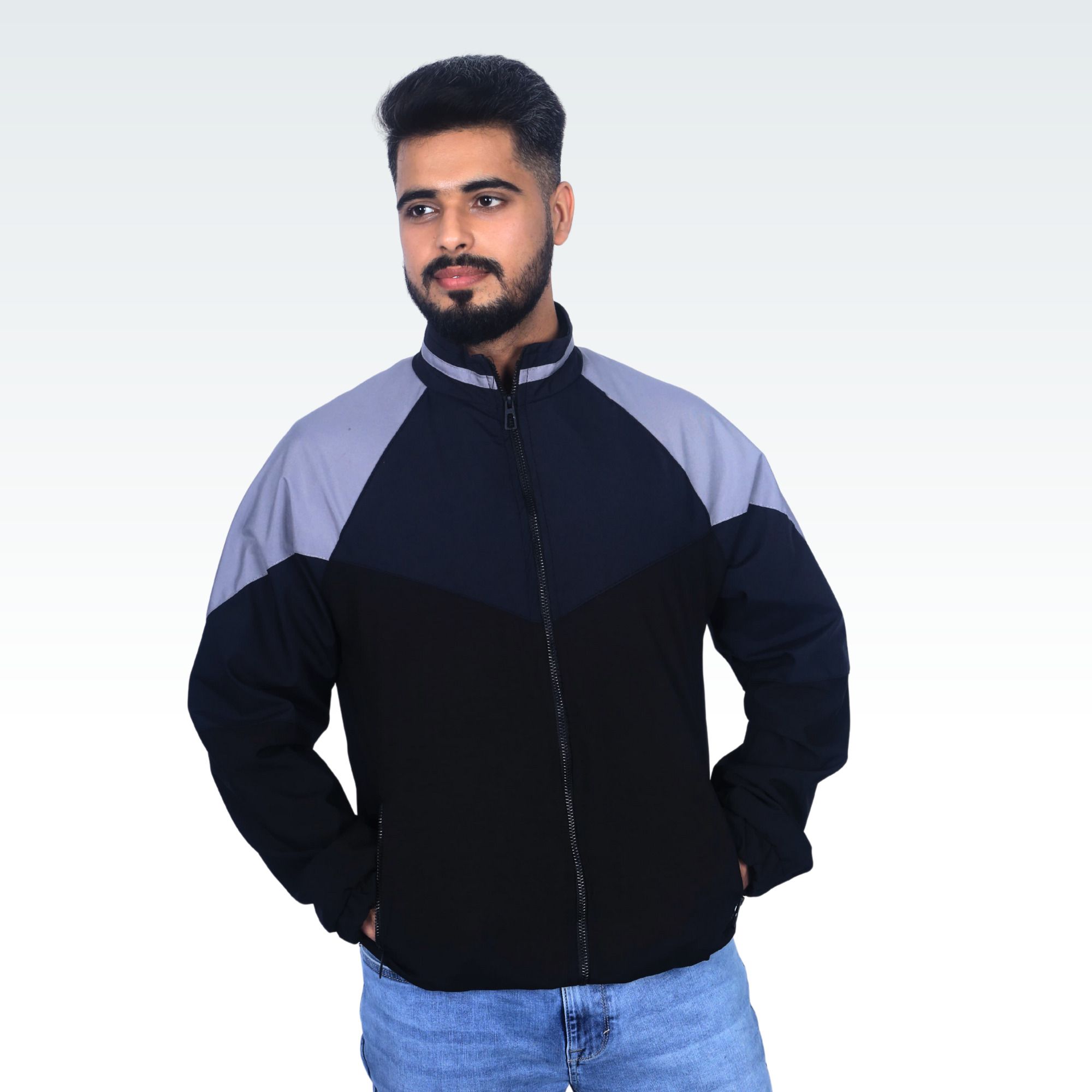 Caraba Solid Men Wind Cheater-picture-28