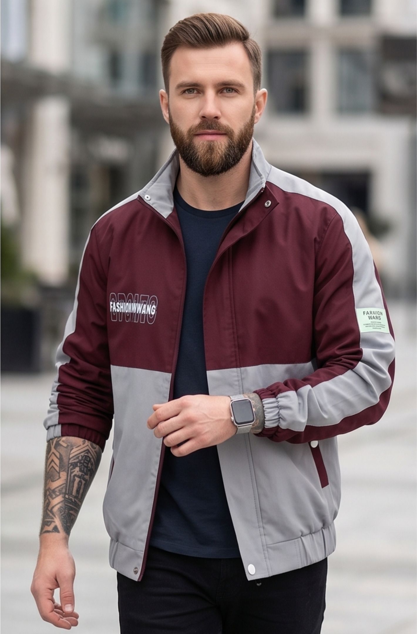 ARHAM TAG color block windcheater Colorblock Men Wind Cheater-image-3