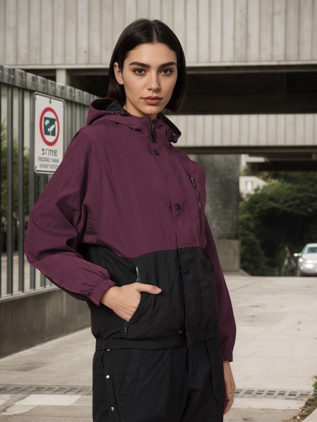 CHKOKKO Colorblock Women Wind Cheater-picture-36