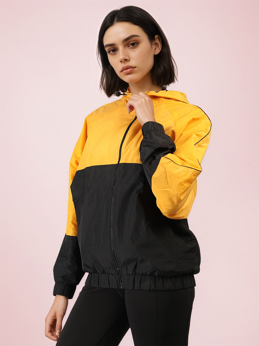 CHKOKKO Women Windcheater Colorblock Women Wind Cheater-image-8