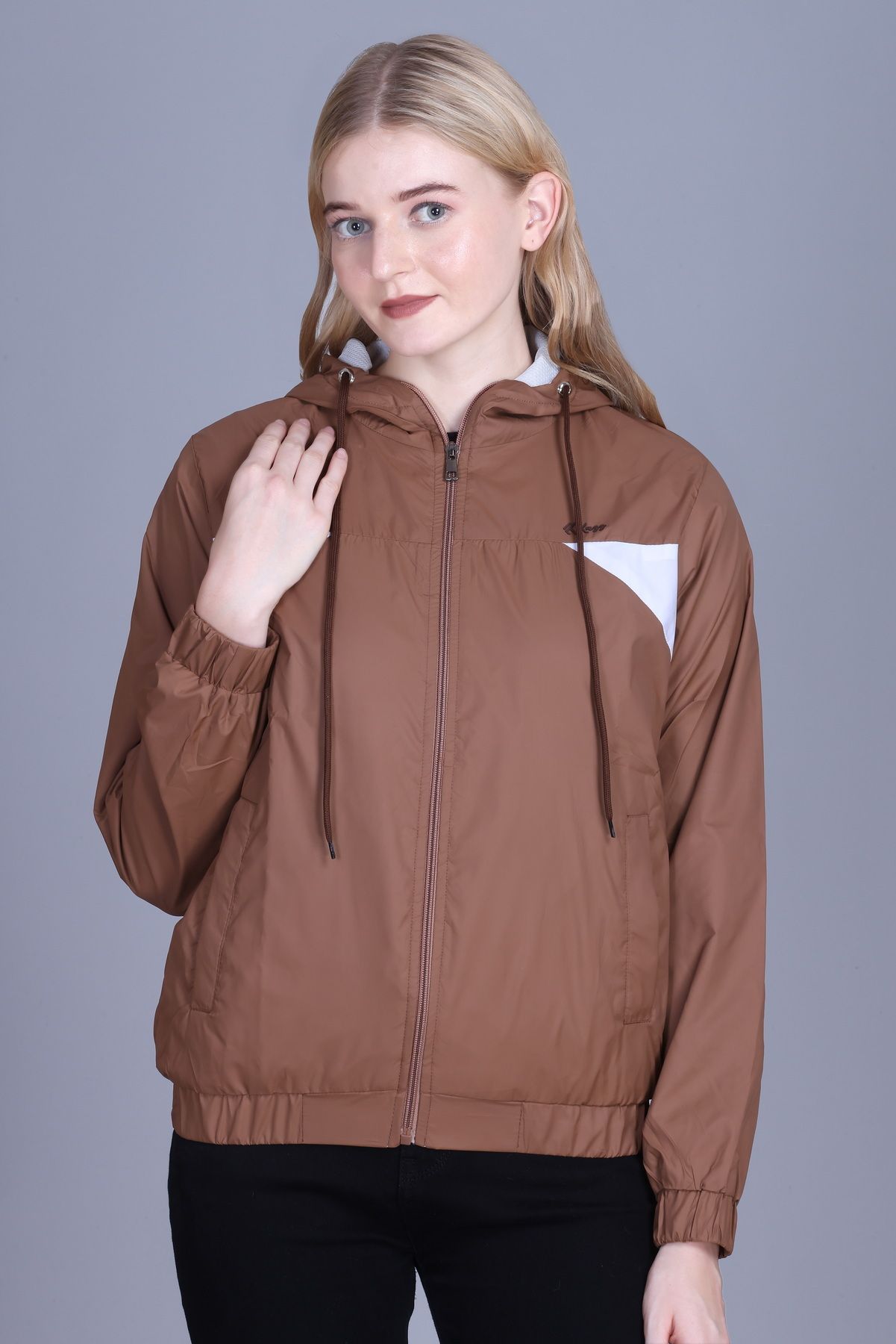 TRANDT DUDE K5214 Colorblock Women Wind Cheater