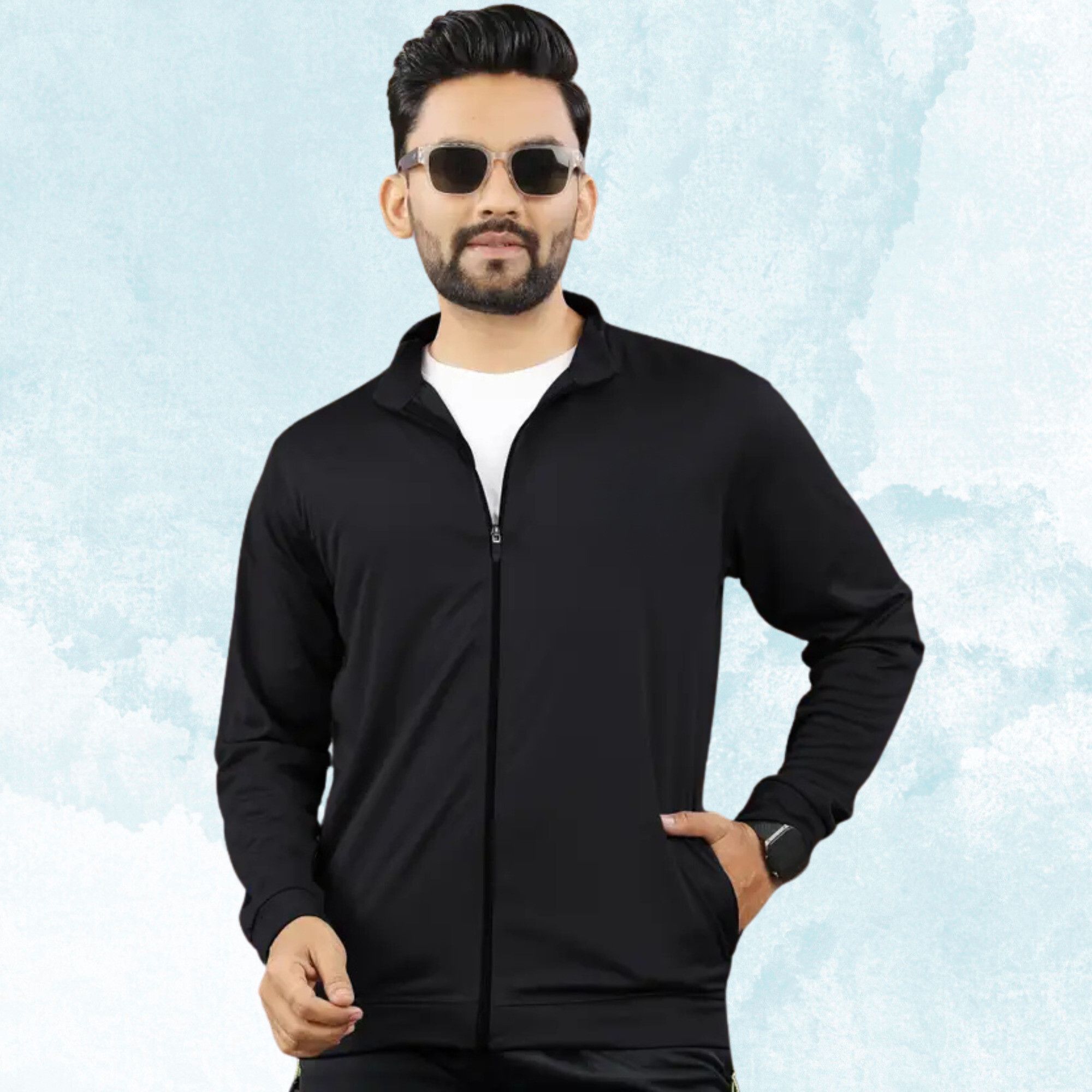 Caraba Caraba Stylish Lightweight zipper function jacket Solid Men Wind Cheater Solid Men Wind Cheater-picture-39